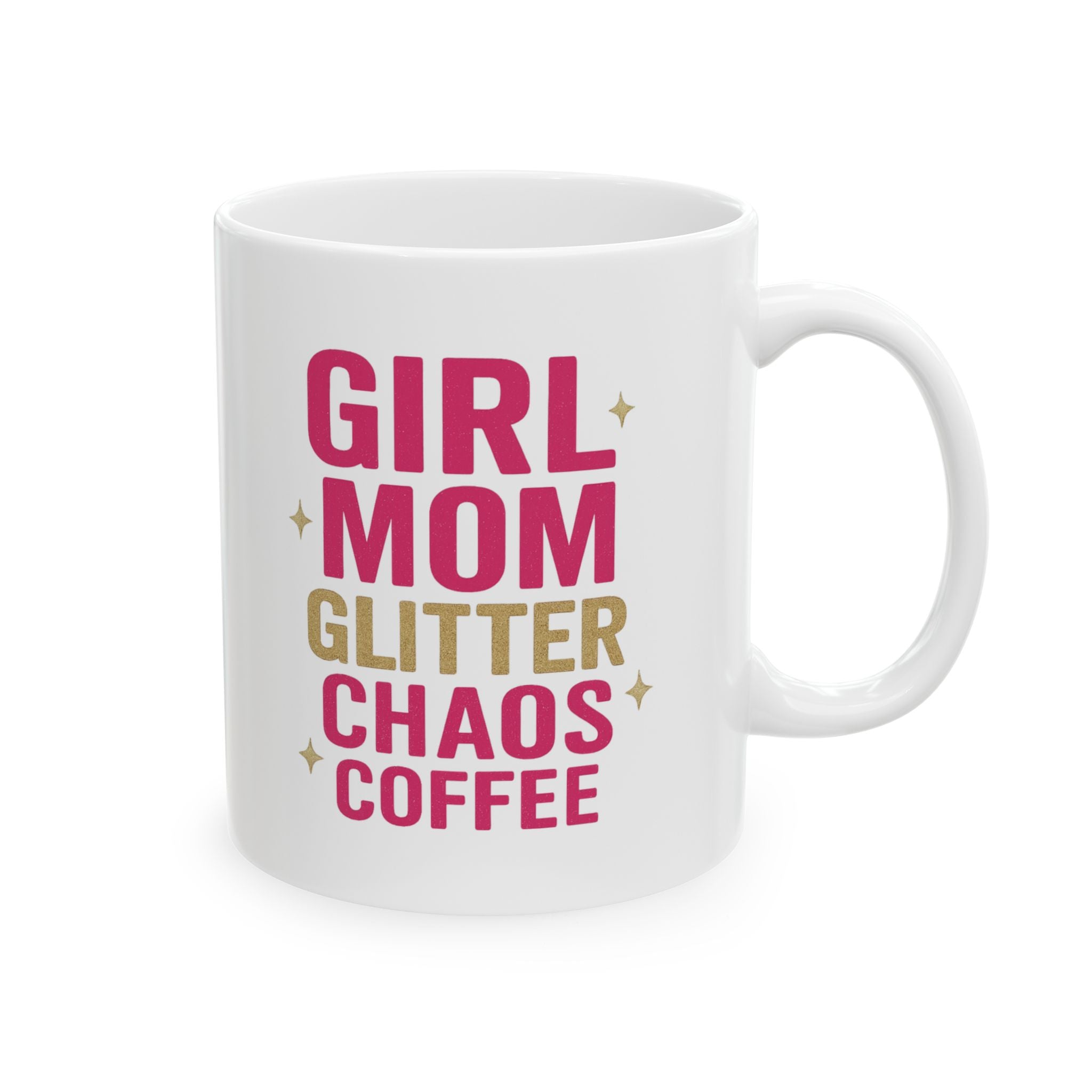Girl Mom Glitter Chaos Coffee Coffee Mug | Gift for Mom | Ceramic Mug