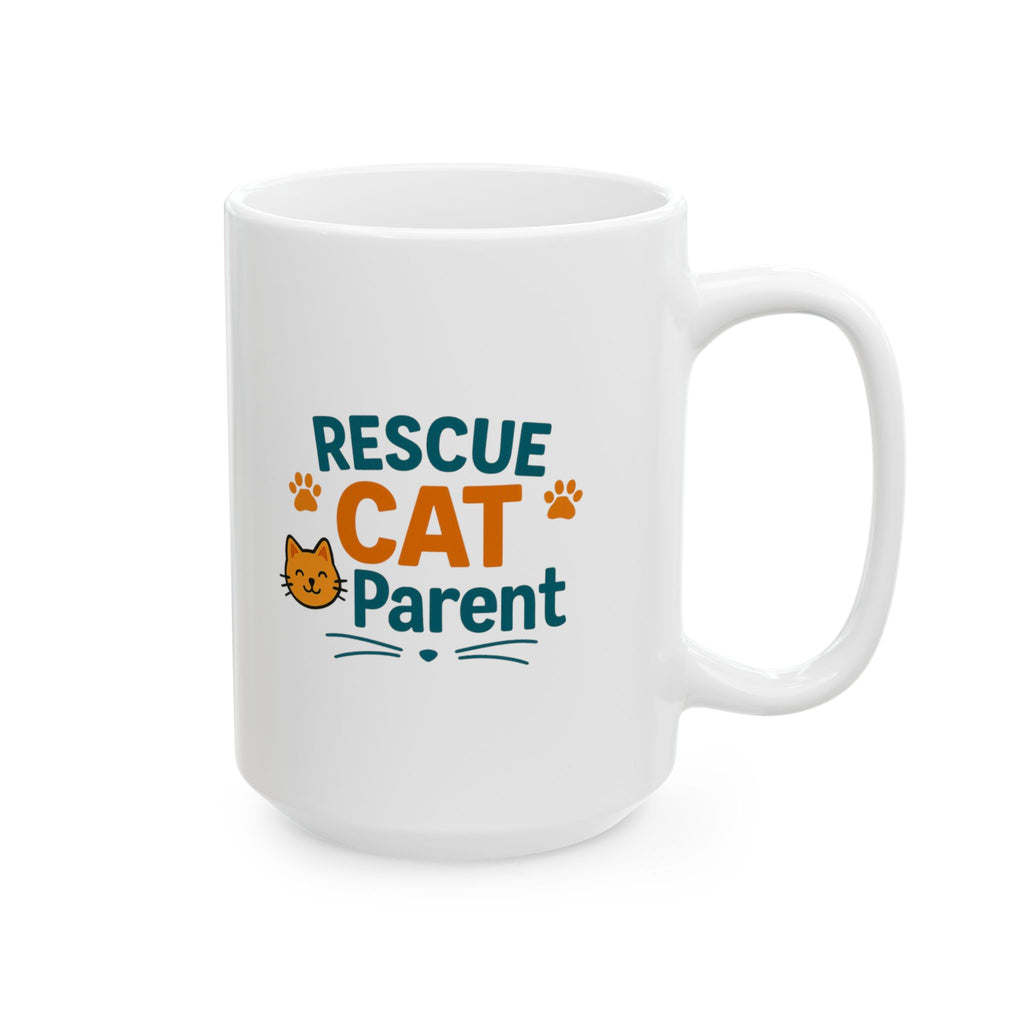 Rescue Cats Have The Best Personalities Coffee Mug | Cat Adoption Gift | Ceramic Mug