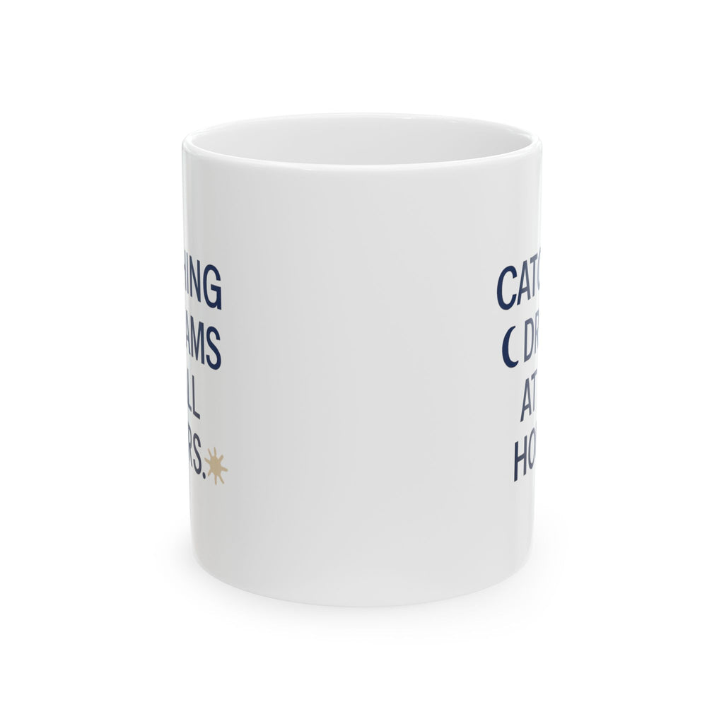 Nurse Midwife Catching Dreams At All Hours Coffee Mug | Cat Lover Gift | Ceramic Mug