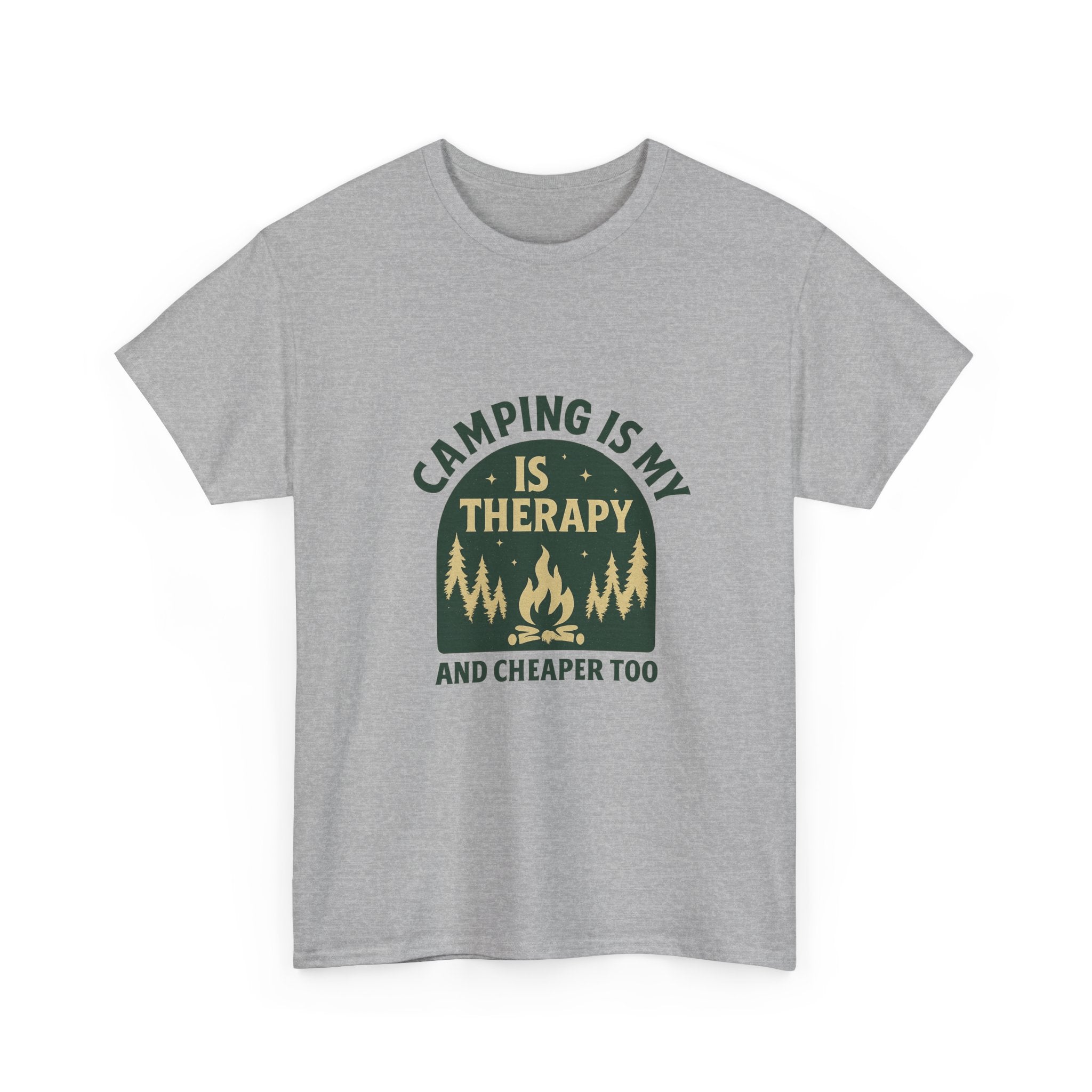 Camping Is My Therapy And Cheaper Too T-Shirt | Unique Gift | Graphic Tee