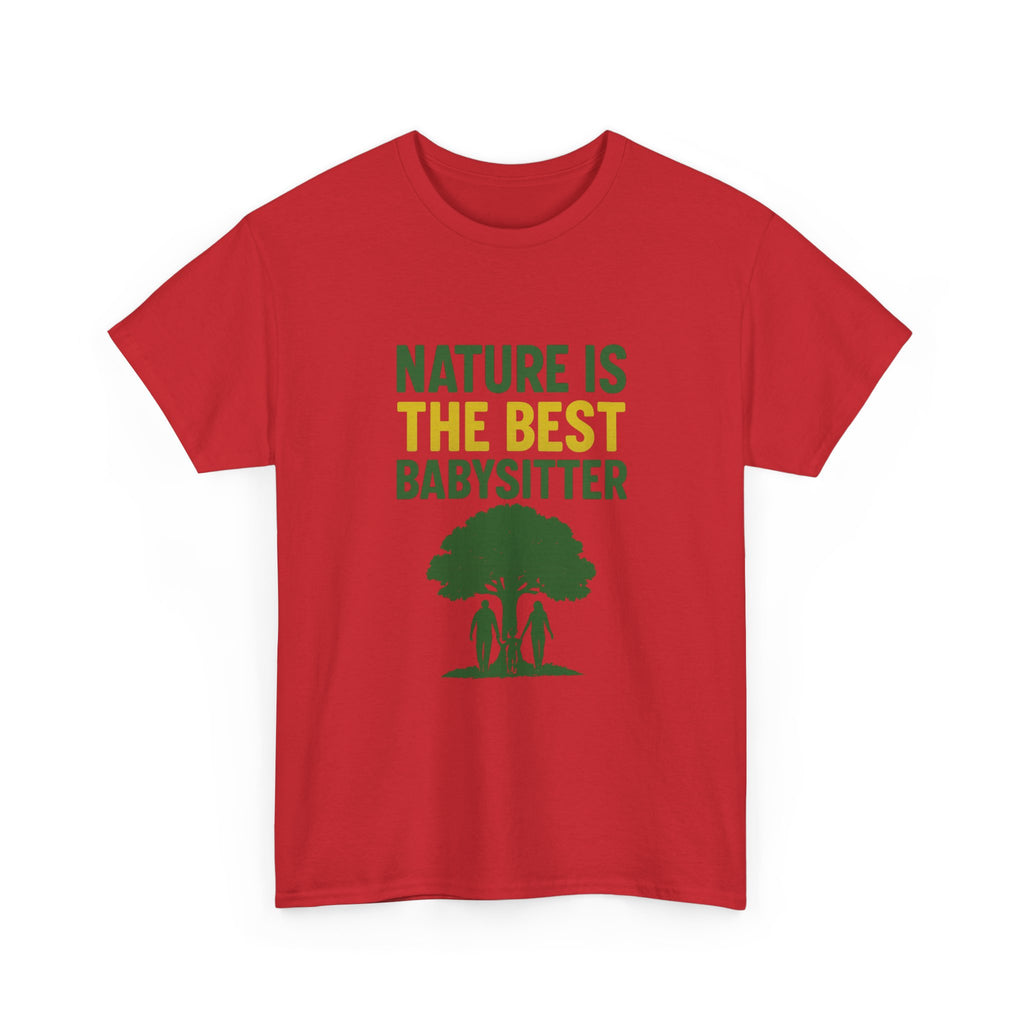 Hiking Mom Nature Is The Best Babysitter T-Shirt | Gift for Mom | Graphic Tee