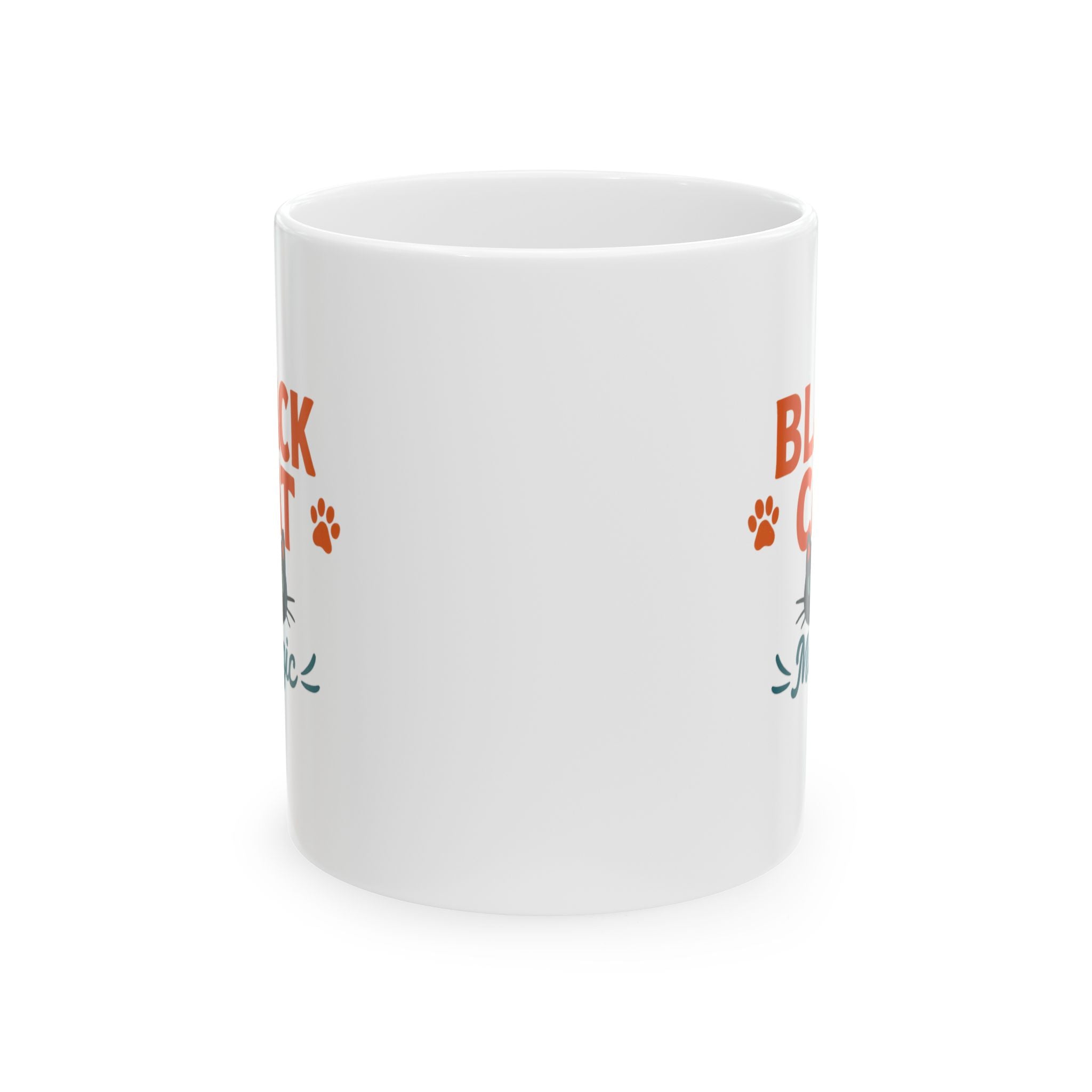 Life Is Blacker With A Black Cat Coffee Mug | Funny Cat Gift | Ceramic Mug