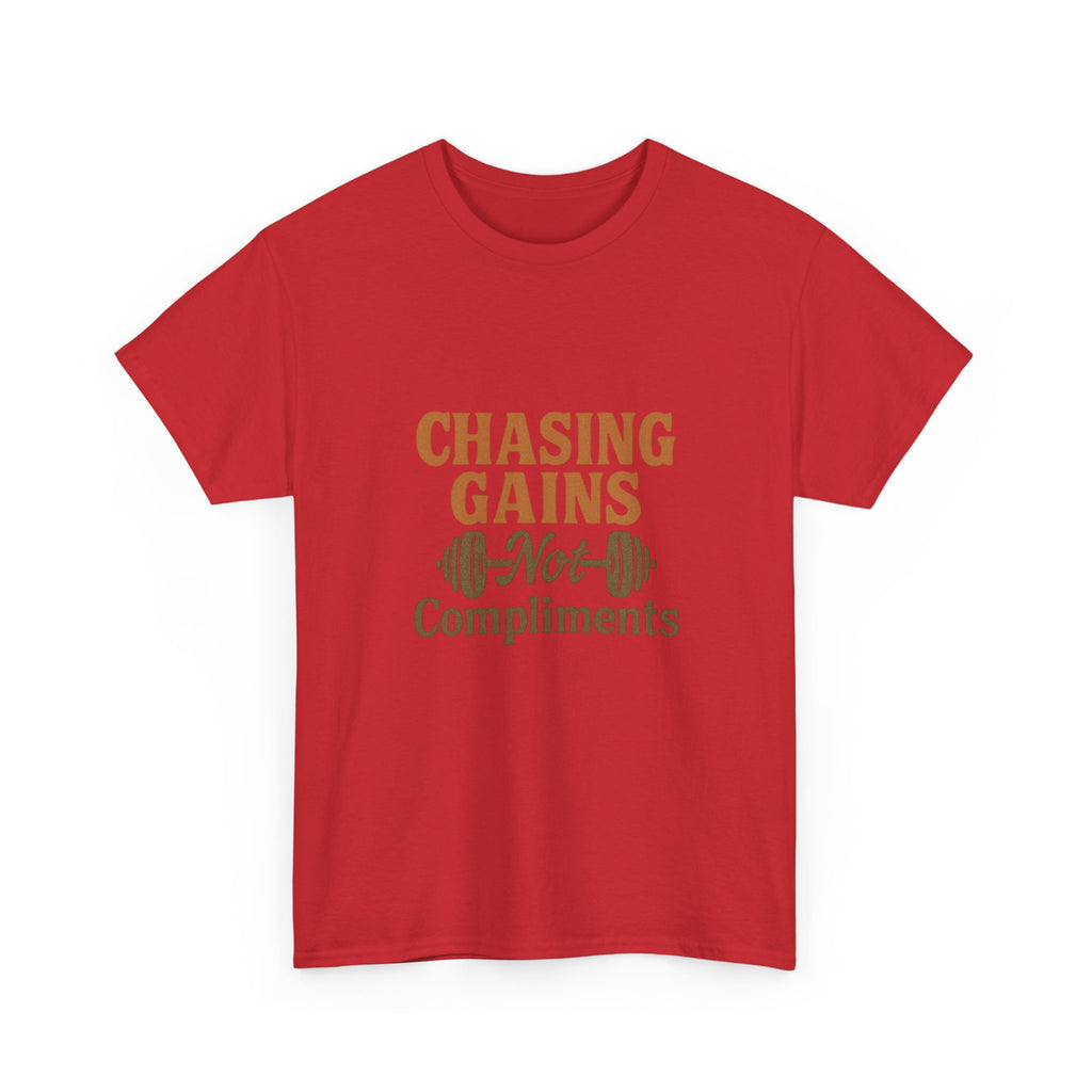 More Gains Less Drama T-Shirt | Funny Fitness Gift | Graphic Tee