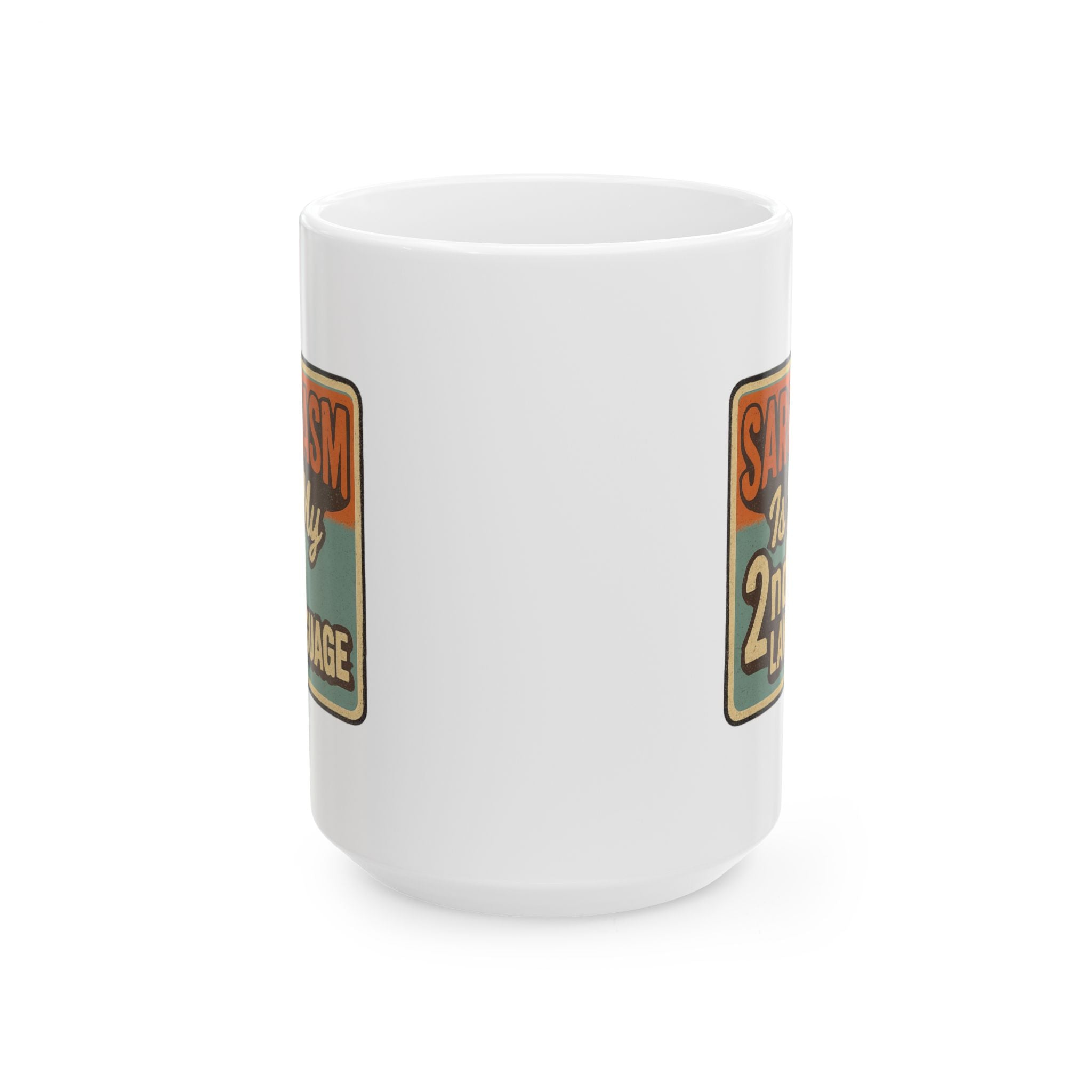 Fluent In Sarcasm And Coffee Coffee Mug | Funny Sarcastic Gift | Ceramic Mug