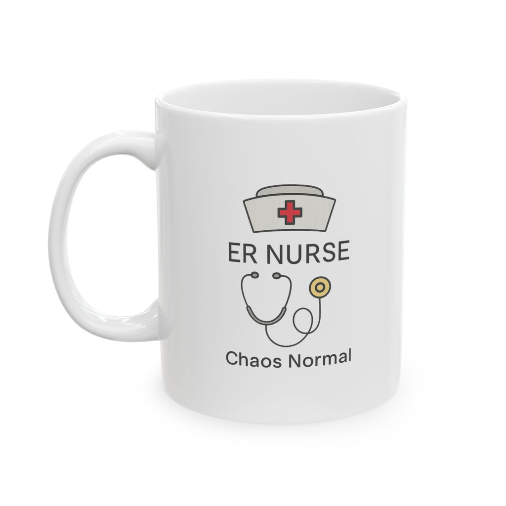 ER Nurse Chaos Is My Normal Coffee Mug | Emergency Nurse Gift | Ceramic Mug