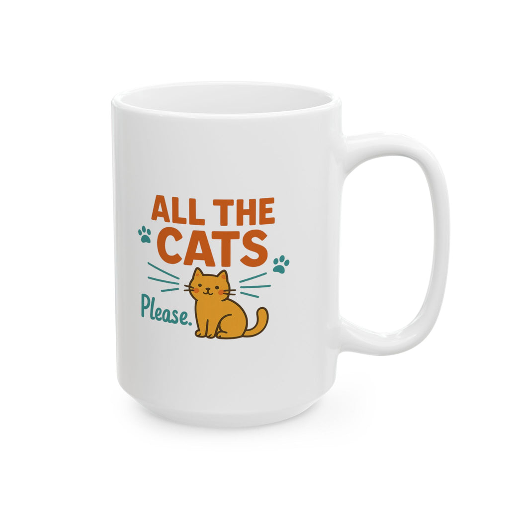 Fur Covered And Feline Outnumbered Coffee Mug | Multi Cat Mom Humor | Ceramic Mug