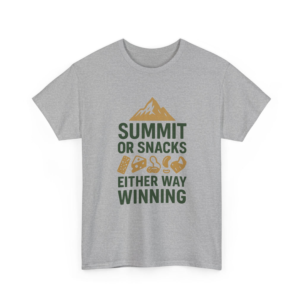 Hiking Dad Summit Or Snacks Either Way Winning T-Shirt | Gift for Dad | Graphic Tee
