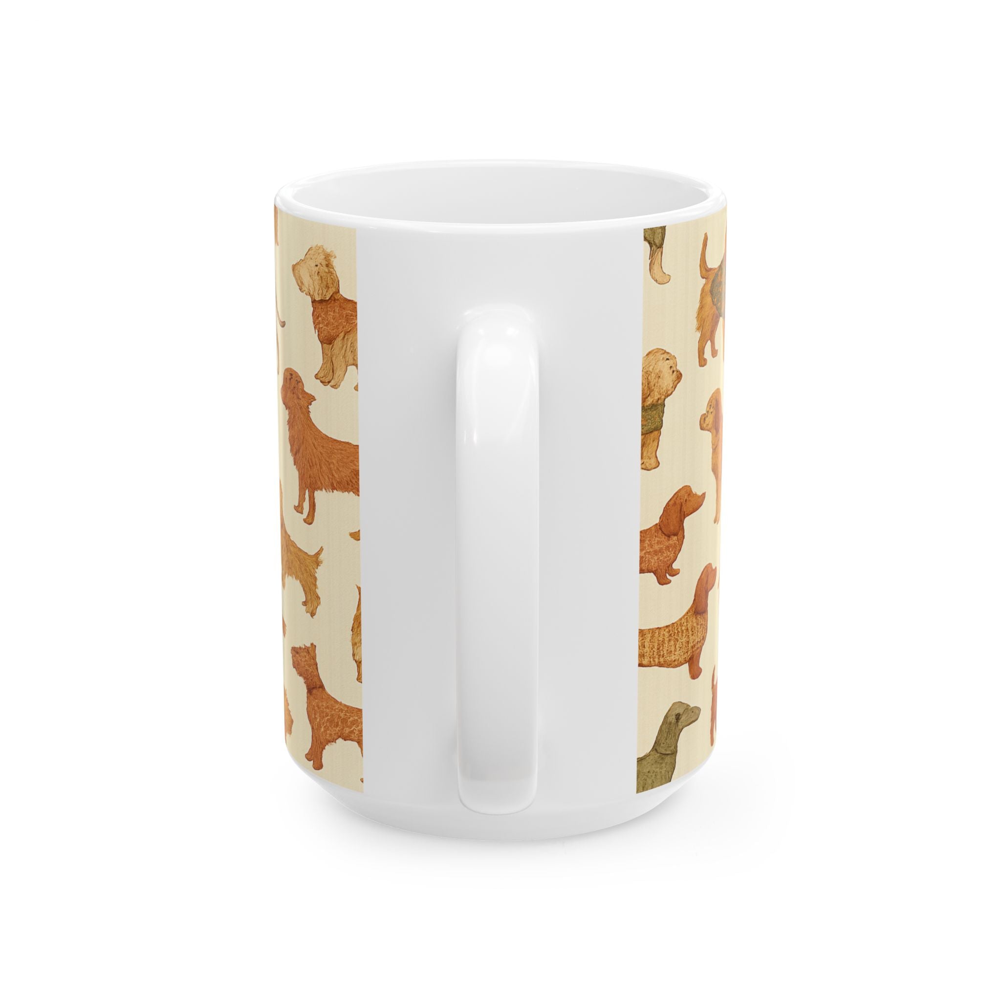 Vintage Dogs In Sweaters Full Wrap Coffee Mug | Dogs Gift | Ceramic Mug