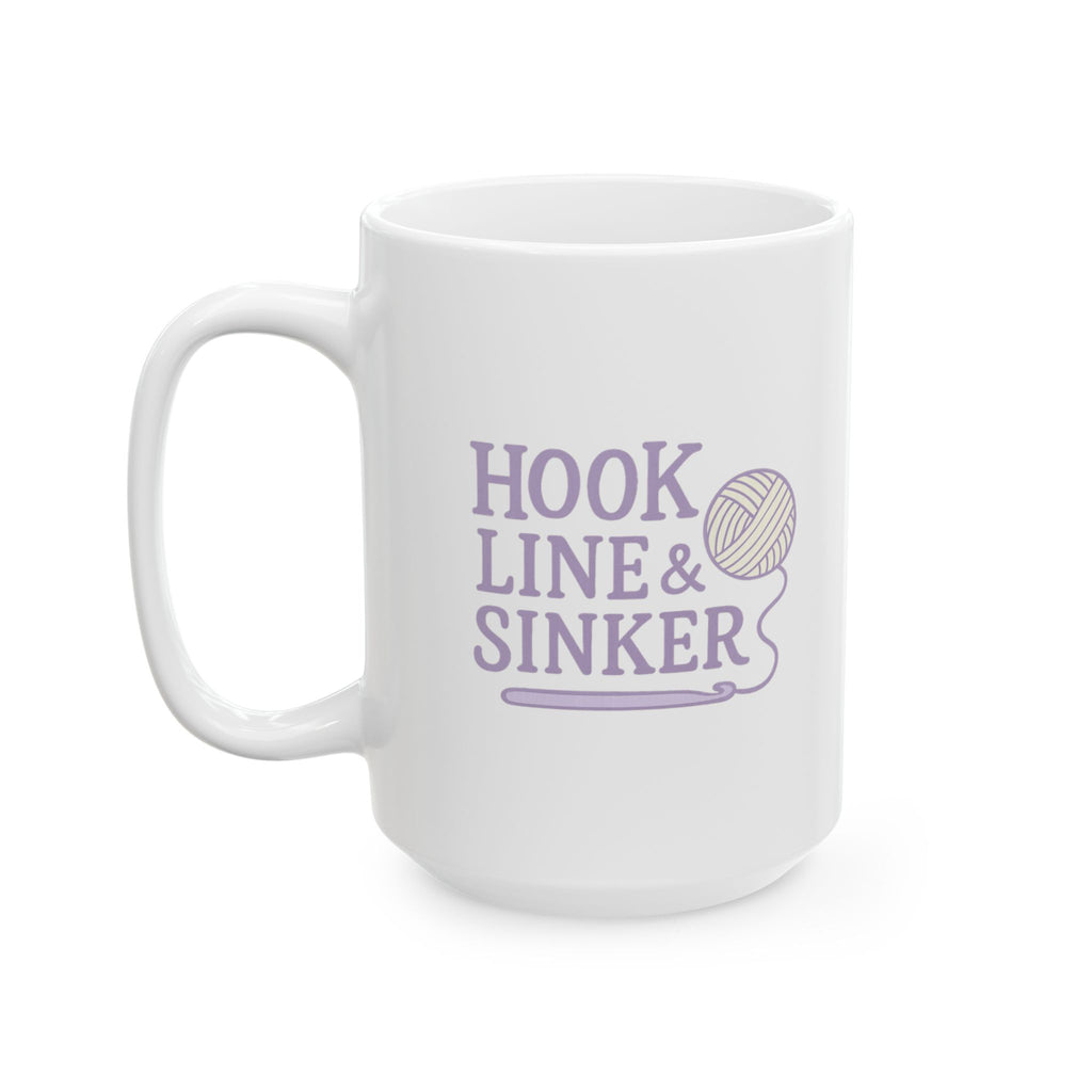 Crochet Master Hook Line And Sinker Coffee Mug | Unique Gift | Ceramic Mug