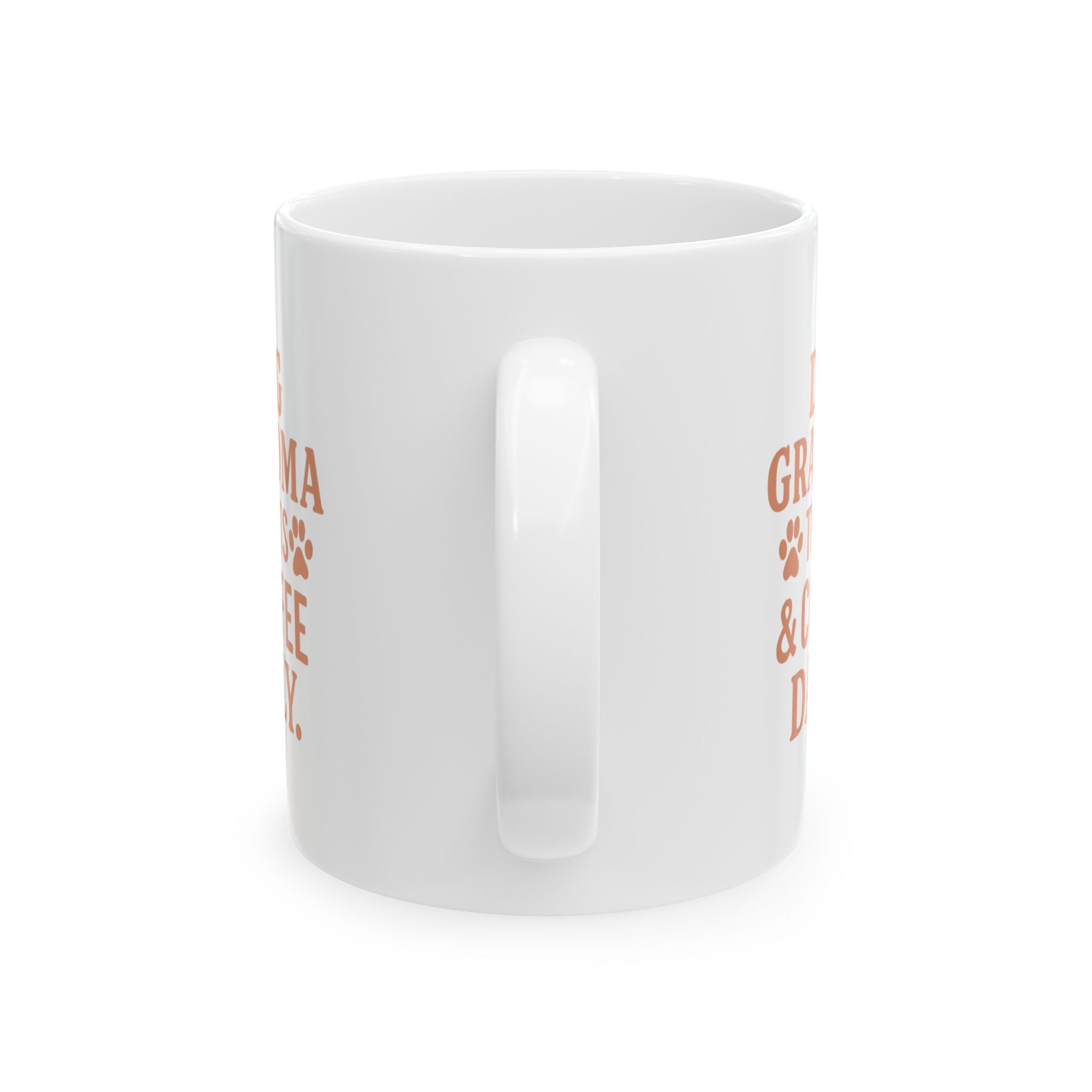 Dog Grandma Treats And Coffee Daily Coffee Mug | Dog Lover Gift | Ceramic Mug