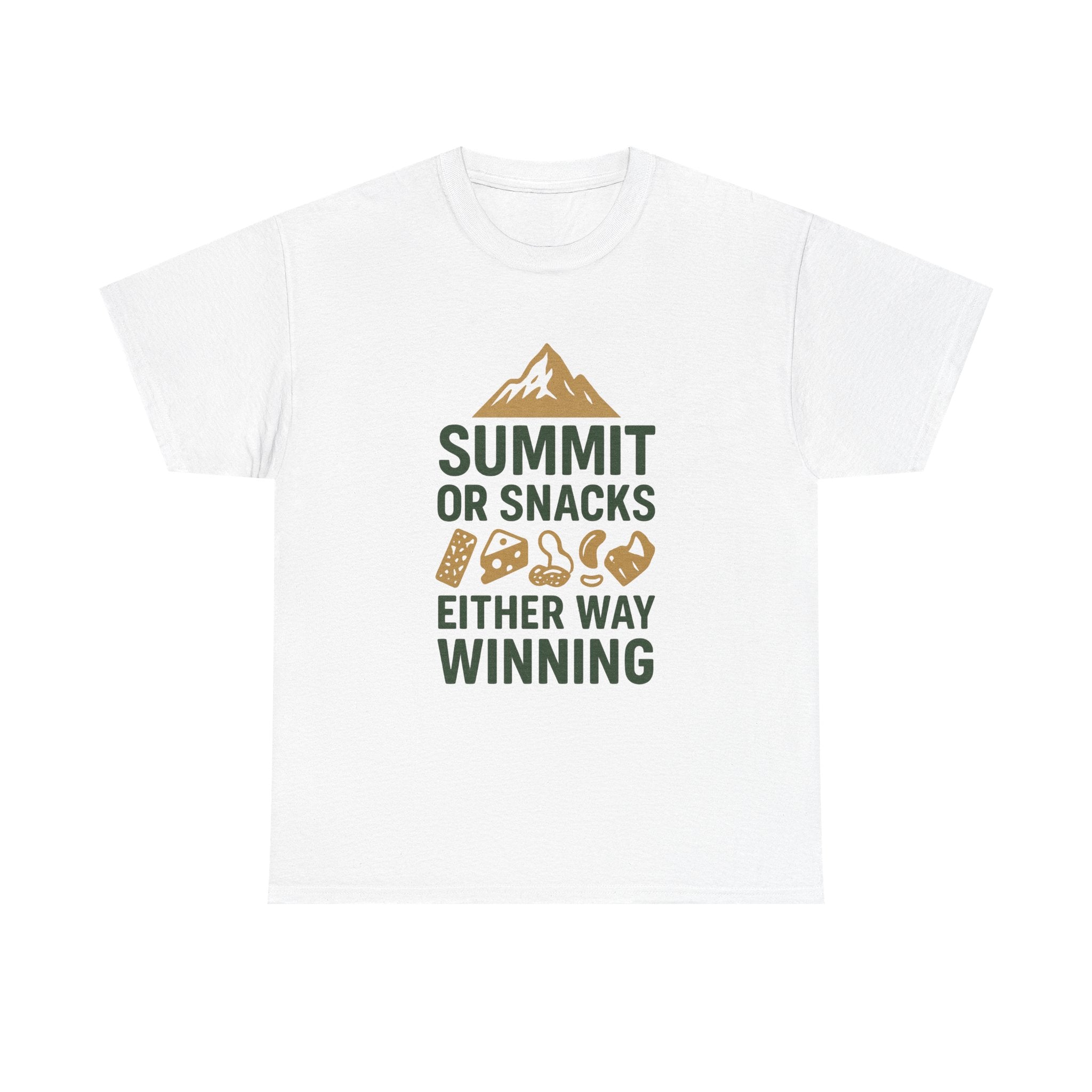 Hiking Dad Summit Or Snacks Either Way Winning T-Shirt | Gift for Dad | Graphic Tee