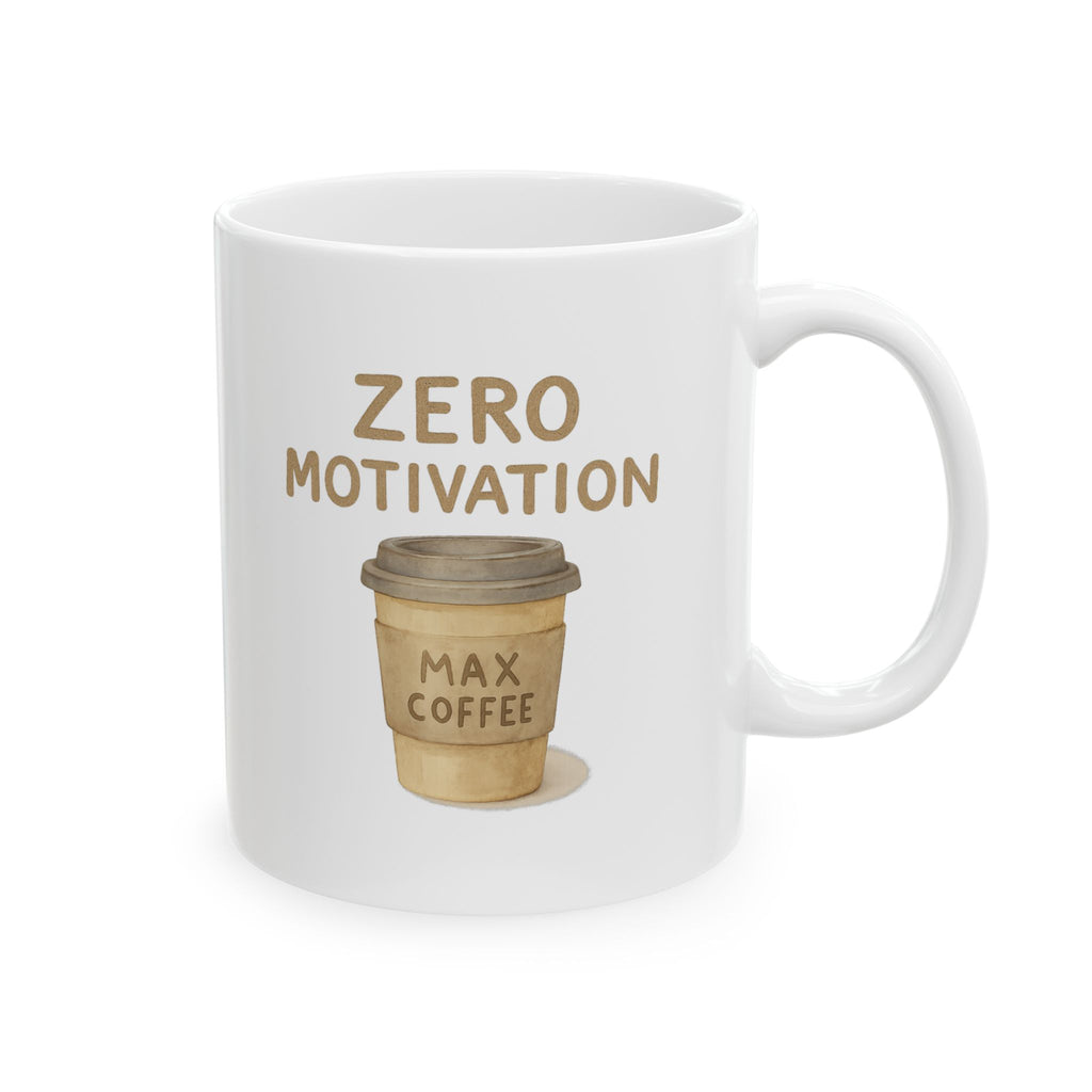Motivation Level Zero Coffee Level Max Coffee Mug | Funny Gift | Ceramic Mug