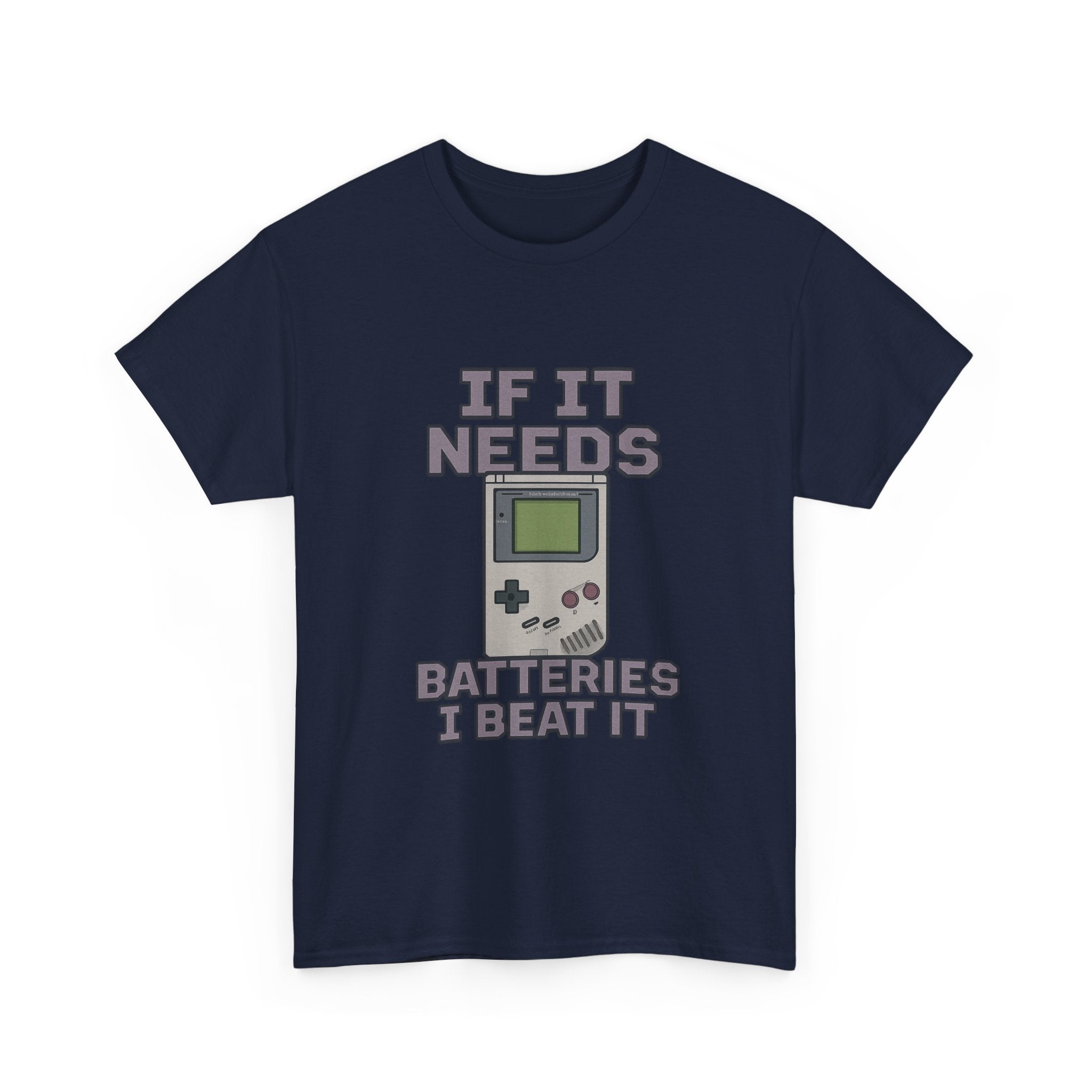 Vintage Gamer If It Needs Batteries I Beat It T-Shirt | Unique Gift | Graphic Tee