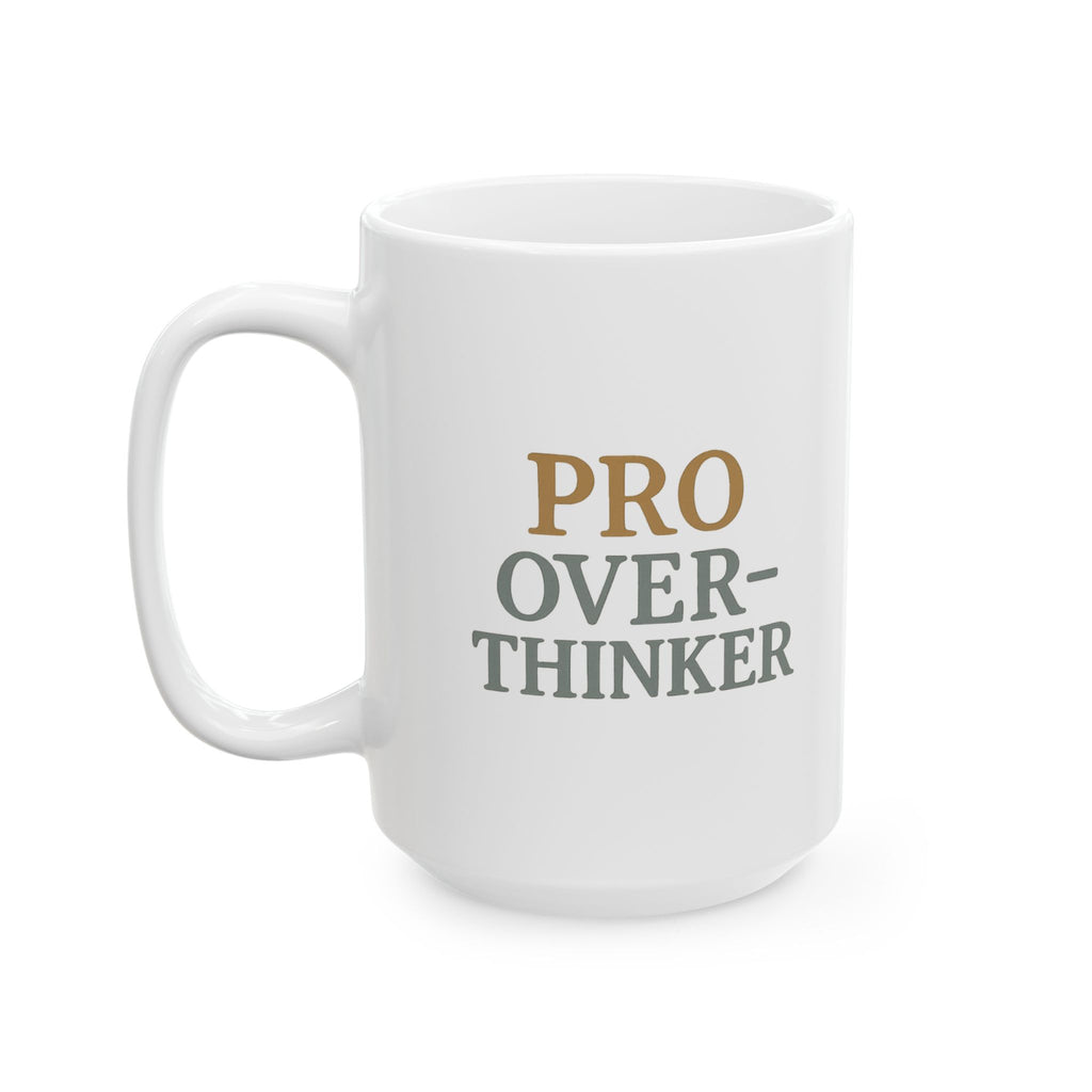 Warning Overthinking In Progress Coffee Mug | Funny Anxiety Gift | Ceramic Mug