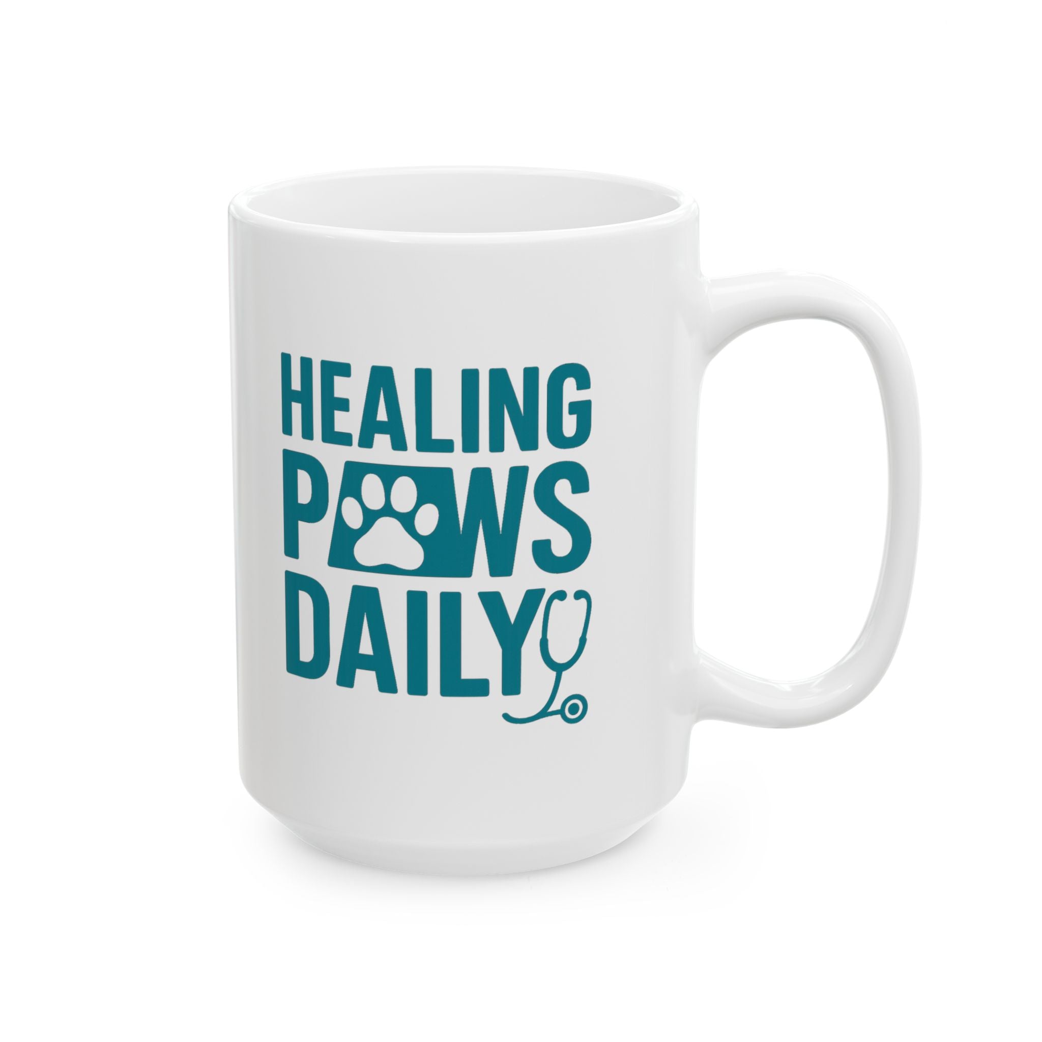 Veterinary Technician Healing Paws Daily Coffee Mug | Unique Gift | Ceramic Mug