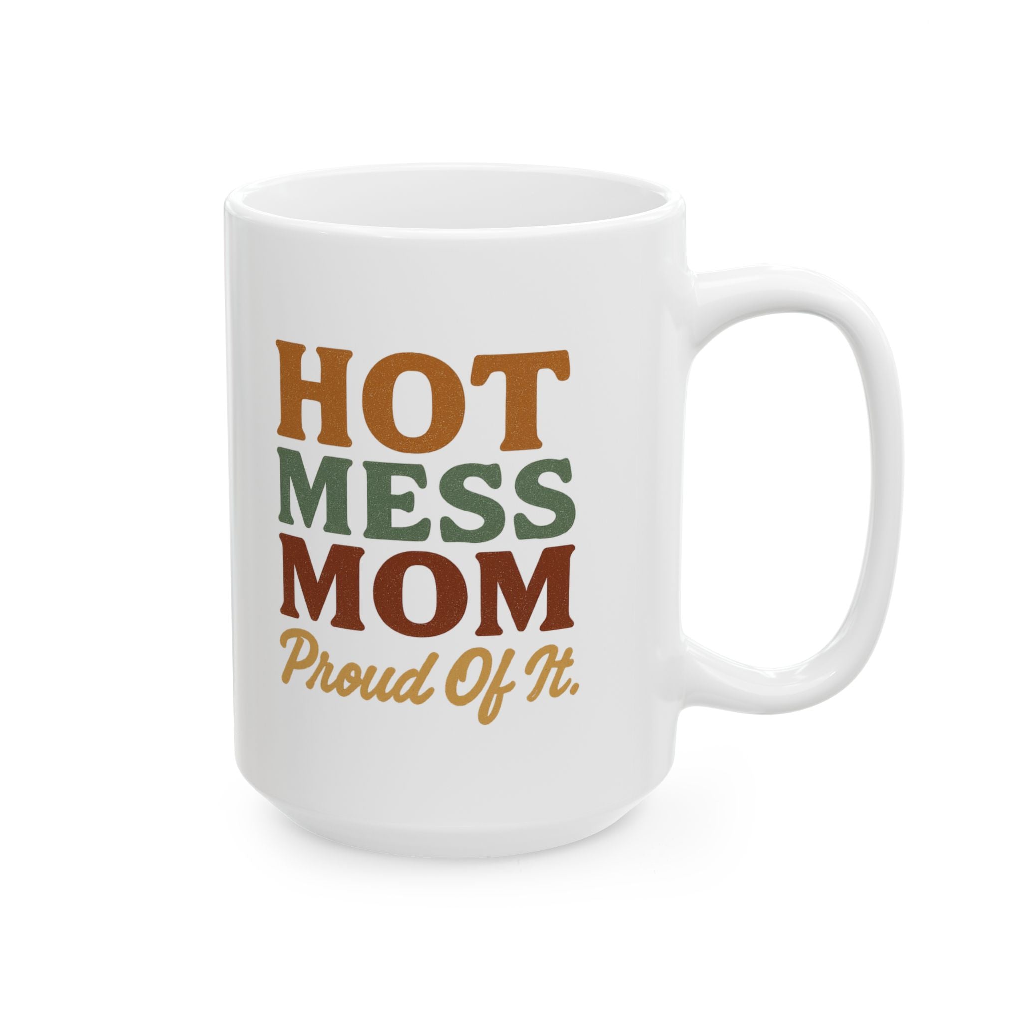Official Hot Mess Mom Card Carrying Member Coffee Mug | Funny Gift | Ceramic Mug
