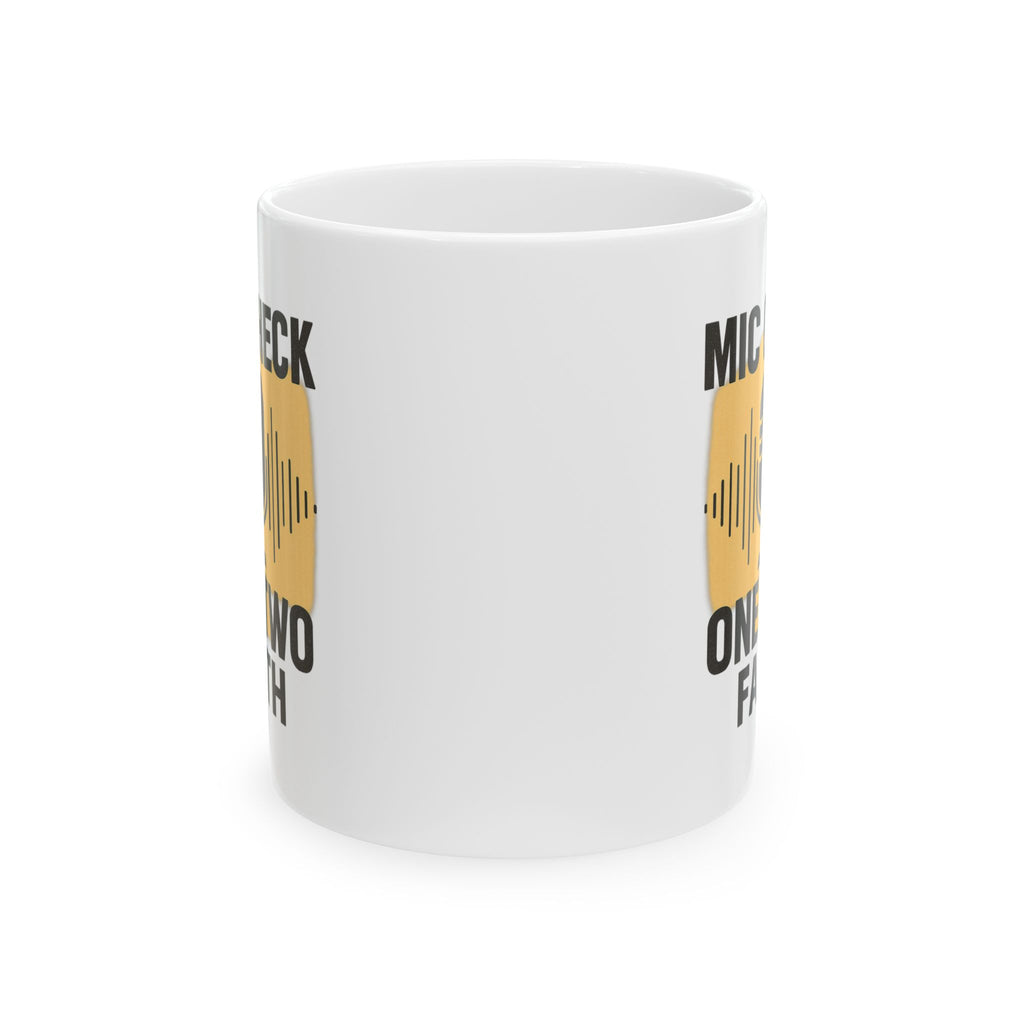 Worship Leader Mic Check One Two Faith Coffee Mug | Unique Gift | Ceramic Mug