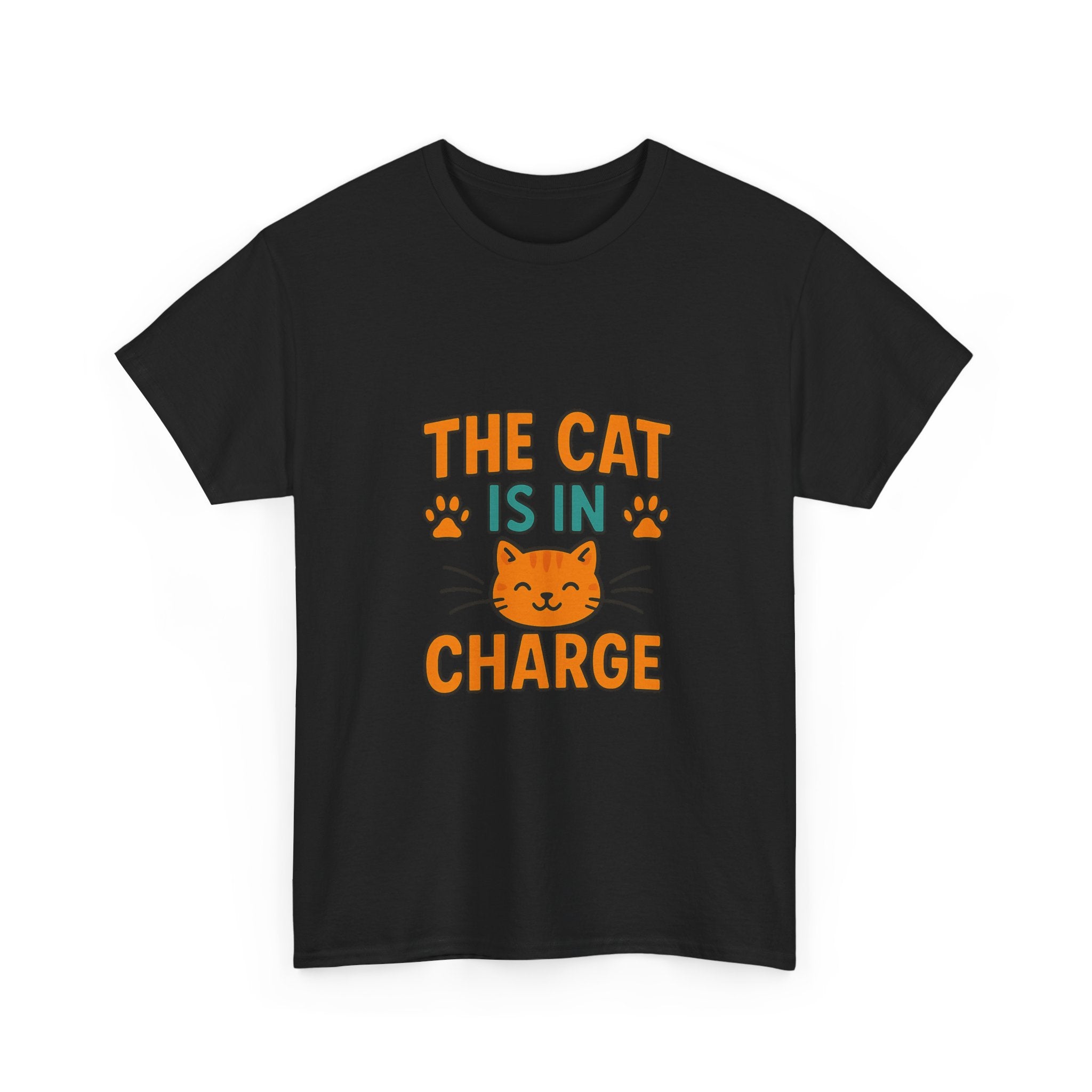 Boss Is The Cat T-Shirt | Funny Pet Humor | Graphic Tee