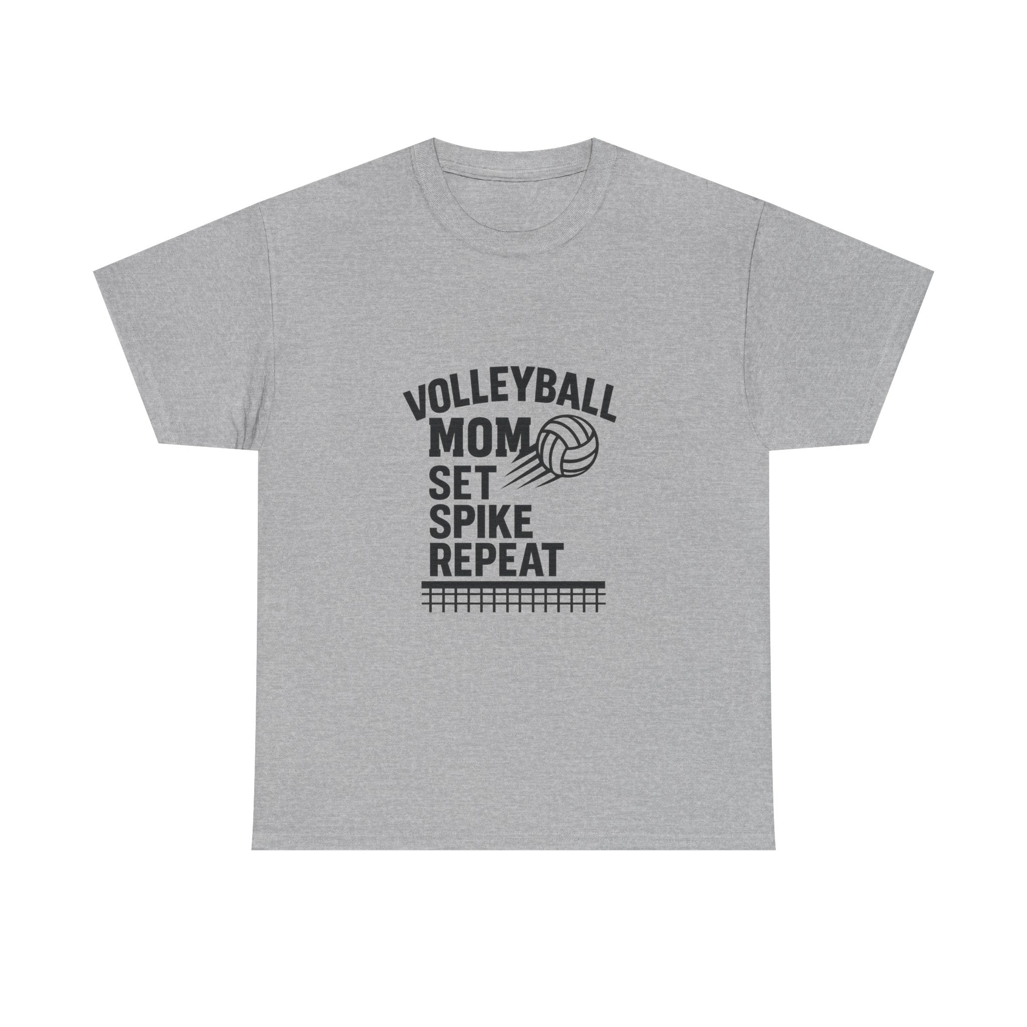 Volleyball Mom Set Spike Repeat T-Shirt | Gift for Mom | Graphic Tee