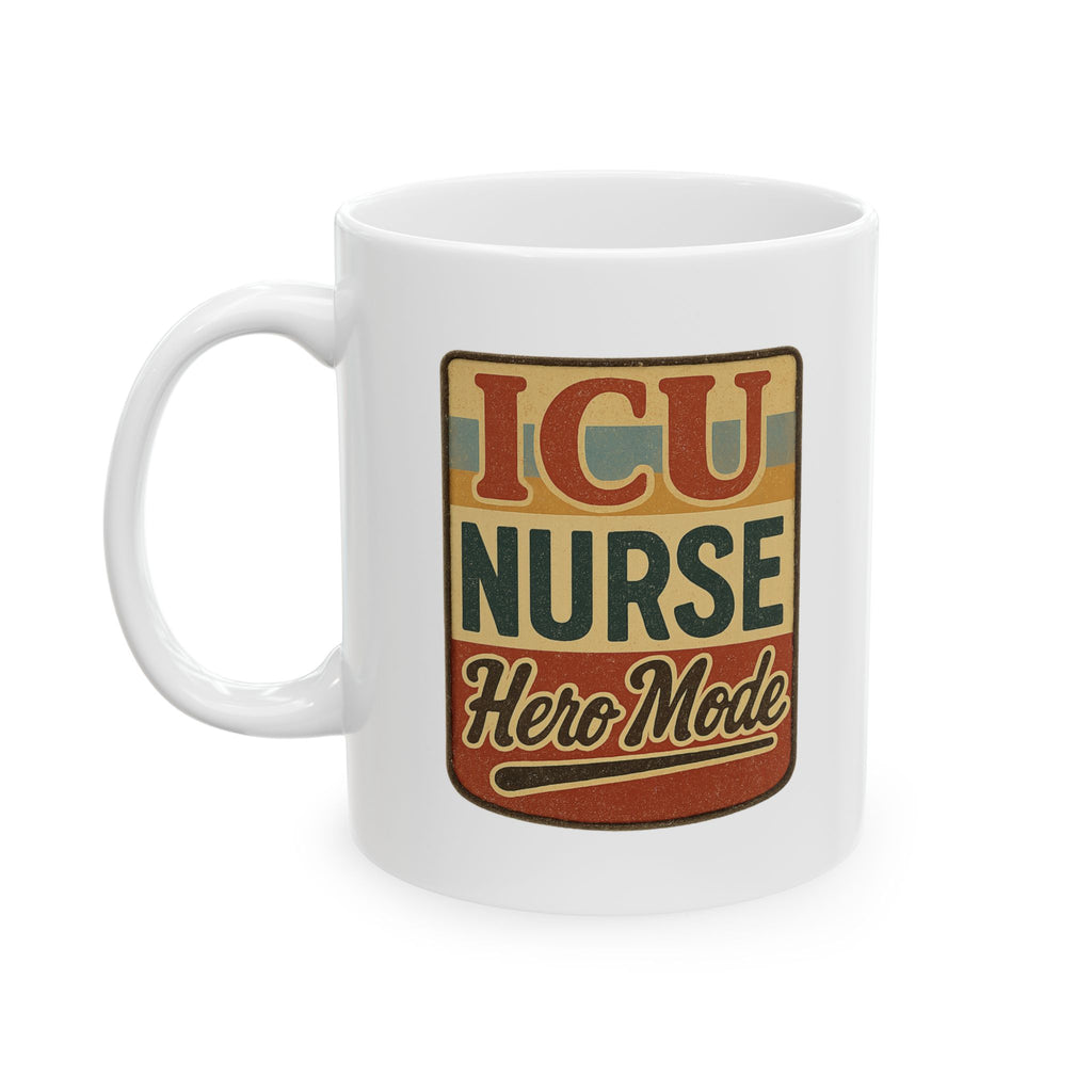 Intensive Care Nurse Fueled By Coffee Coffee Mug | ICU Nurse Humor | Ceramic Mug