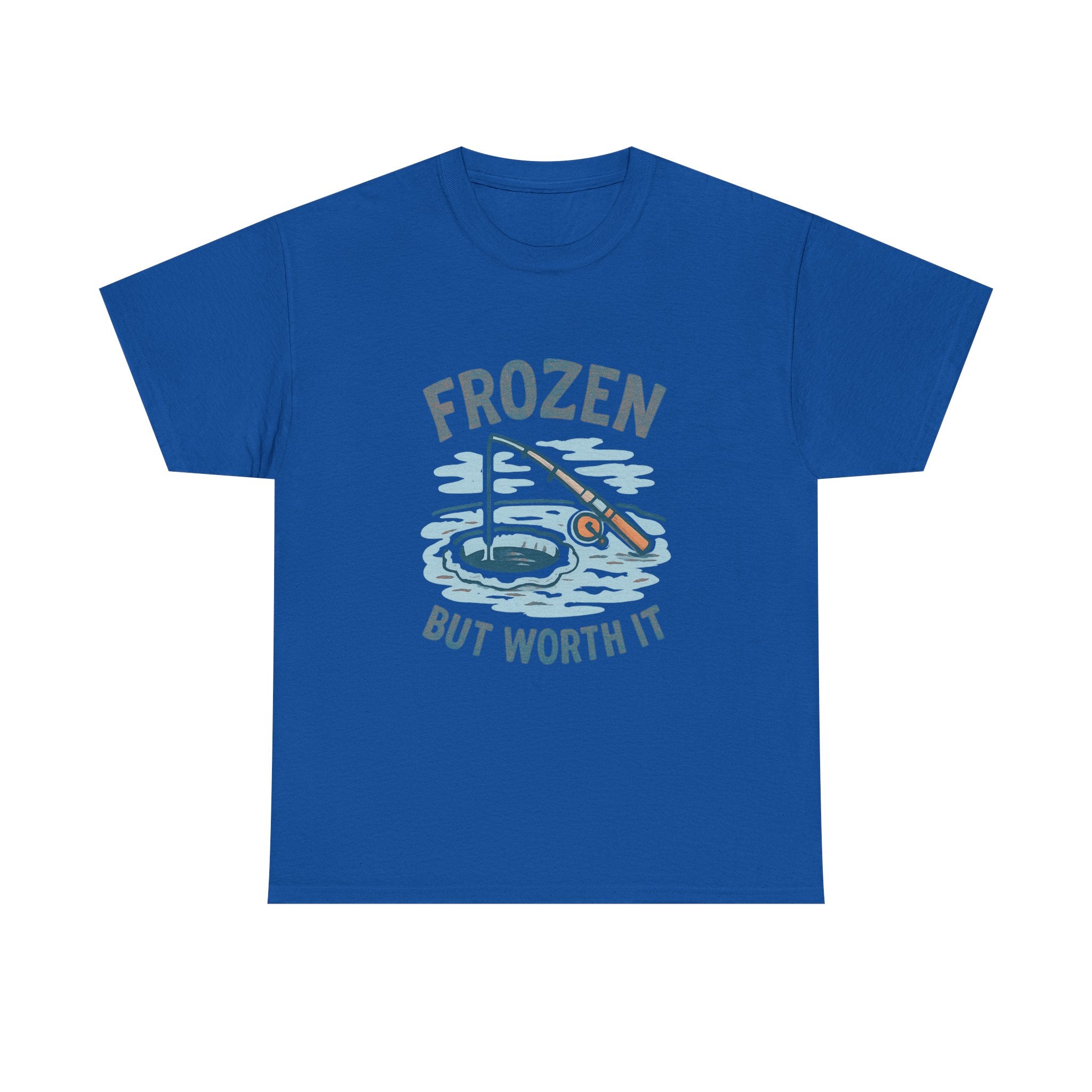 Ice Fisherman Frozen But Worth It T-Shirt | Unique Gift | Graphic Tee