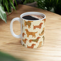 Vintage Dogs In Sweaters Full Wrap Coffee Mug | Dogs Gift | Ceramic Mug