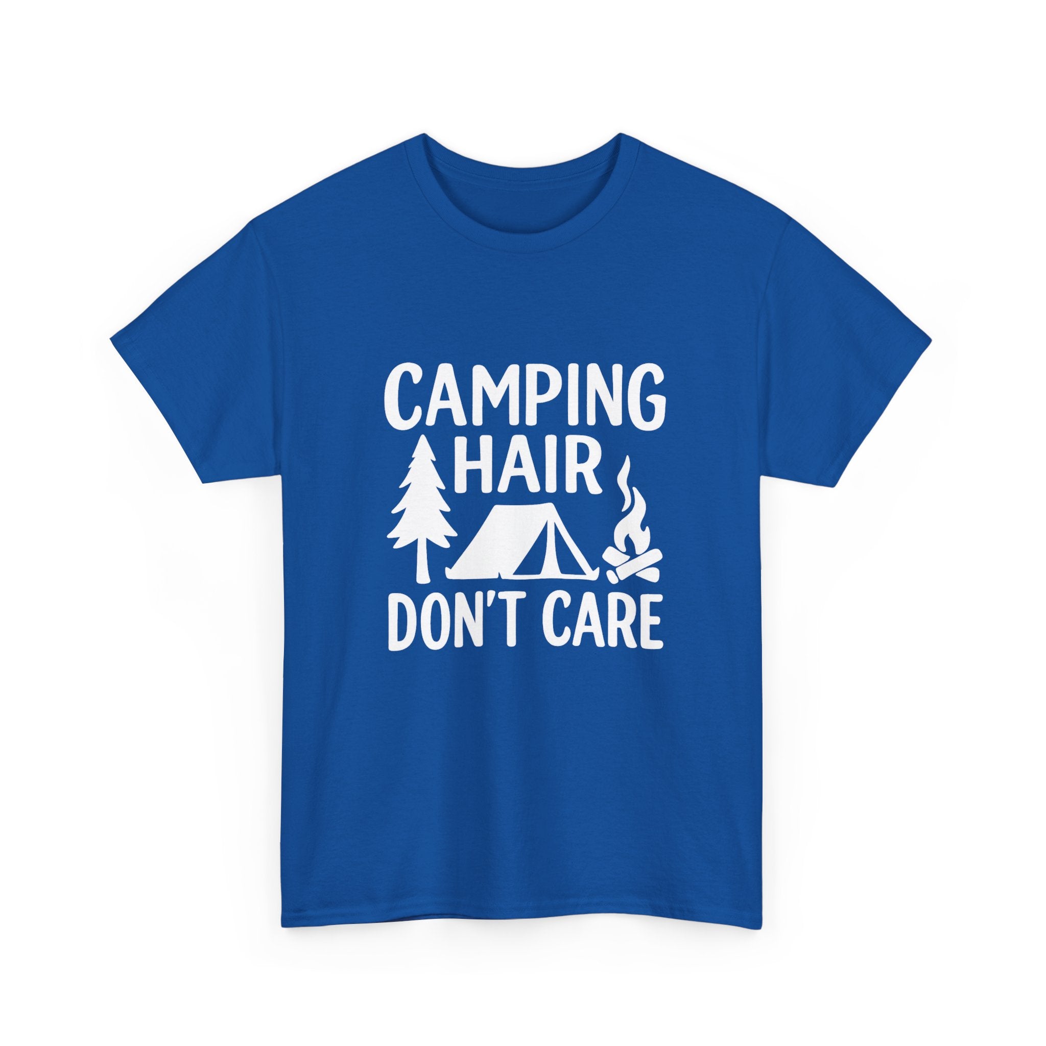 Camping Hair Dont Care Outdoors T-Shirt | Unique Gift | Graphic Tee