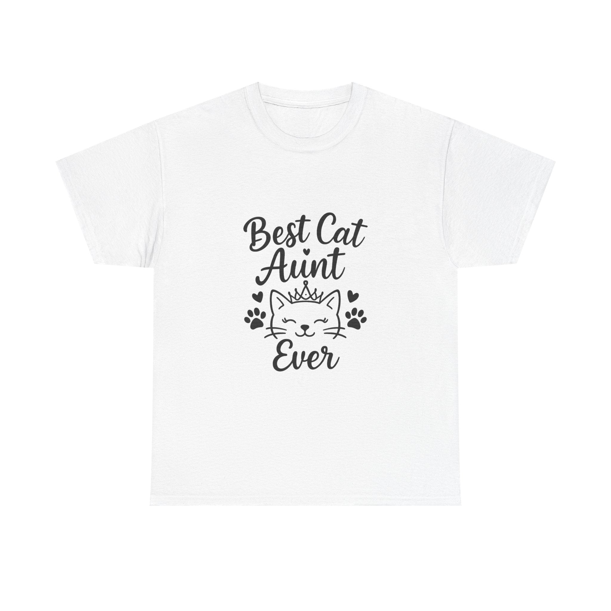 Best Cat Aunt Ever Auntie T-Shirt | Cat Lover Gift | Graphic Tee