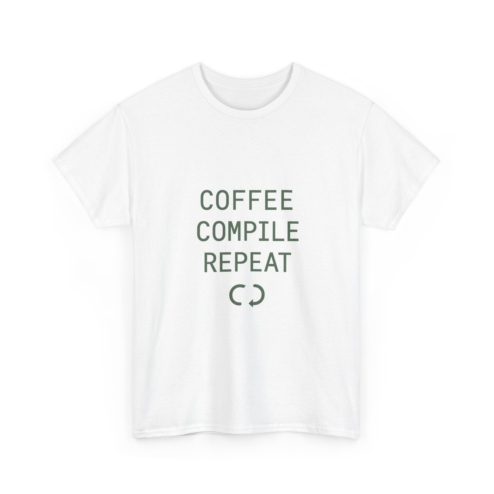 Programmer Coffee Compile Repeat T-Shirt | Programmer Gift | Graphic Tee
