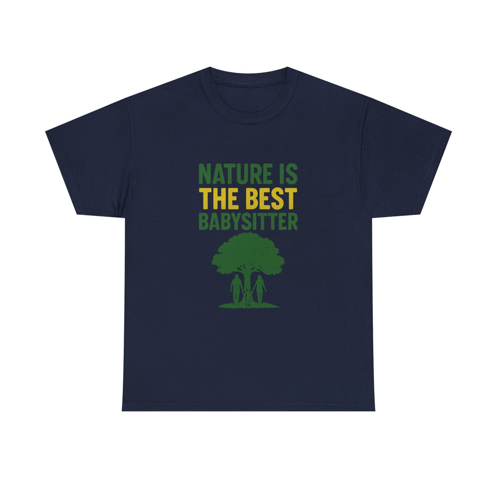 Hiking Mom Nature Is The Best Babysitter T-Shirt | Gift for Mom | Graphic Tee