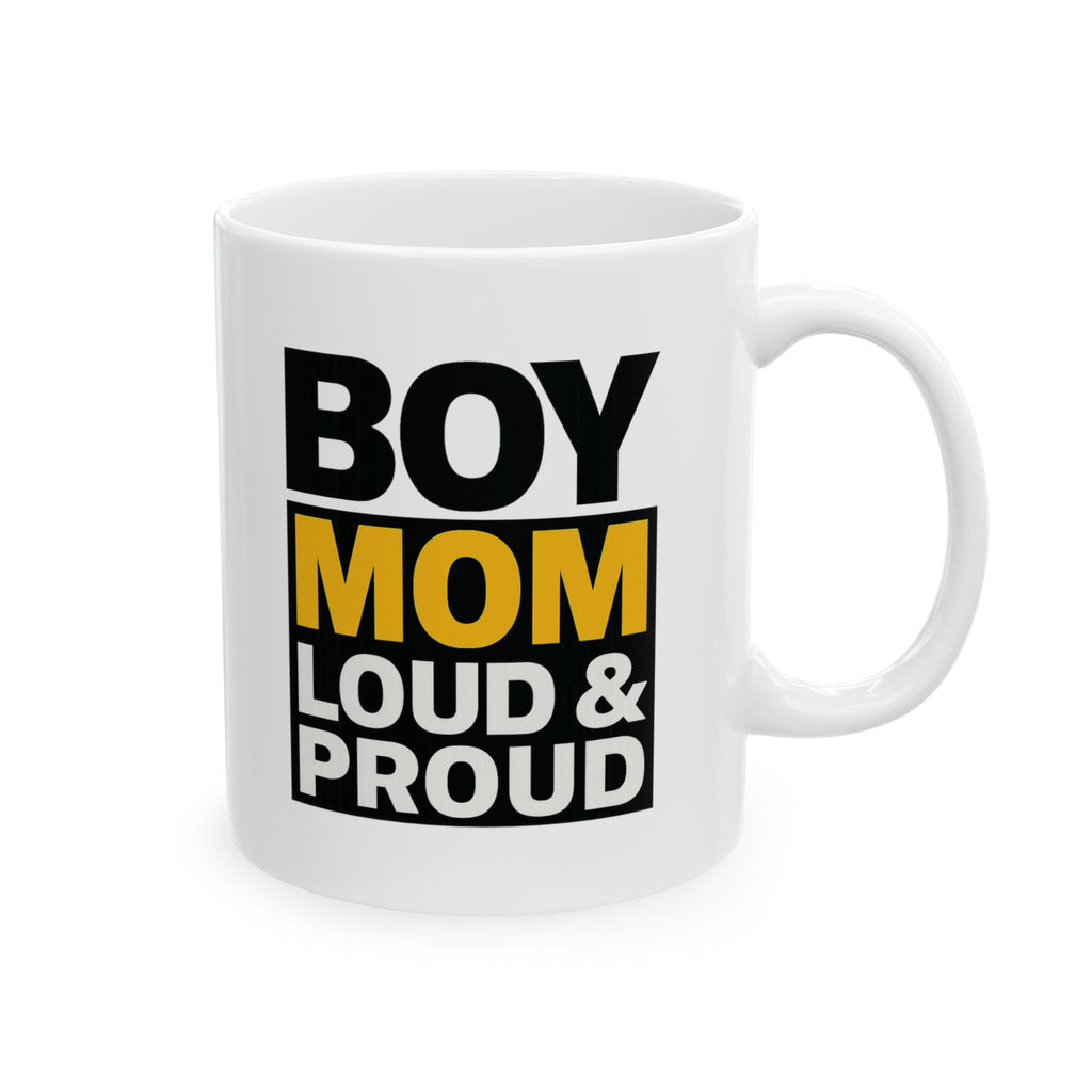 Boy Mom Energy Level Chaos Coffee Mug | Funny Mom Gift | Ceramic Mug