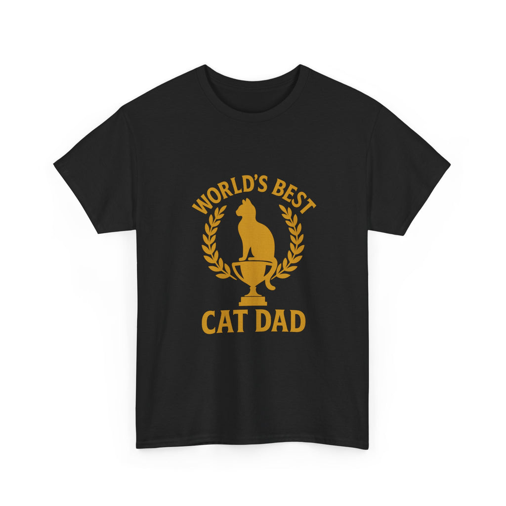 Worlds Best Cat Dad Feline T-Shirt | Cat Lover Gift | Graphic Tee