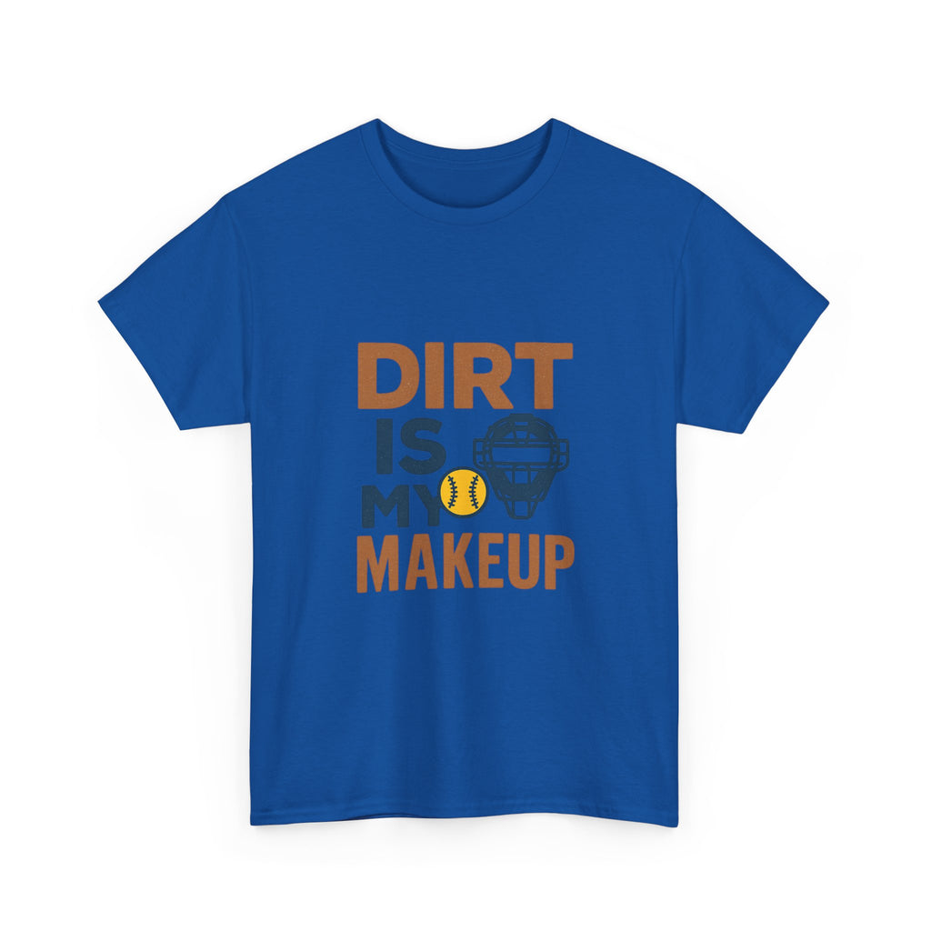 Softball Catcher Dirt Is My Makeup T-Shirt | Cat Lover Gift | Graphic Tee