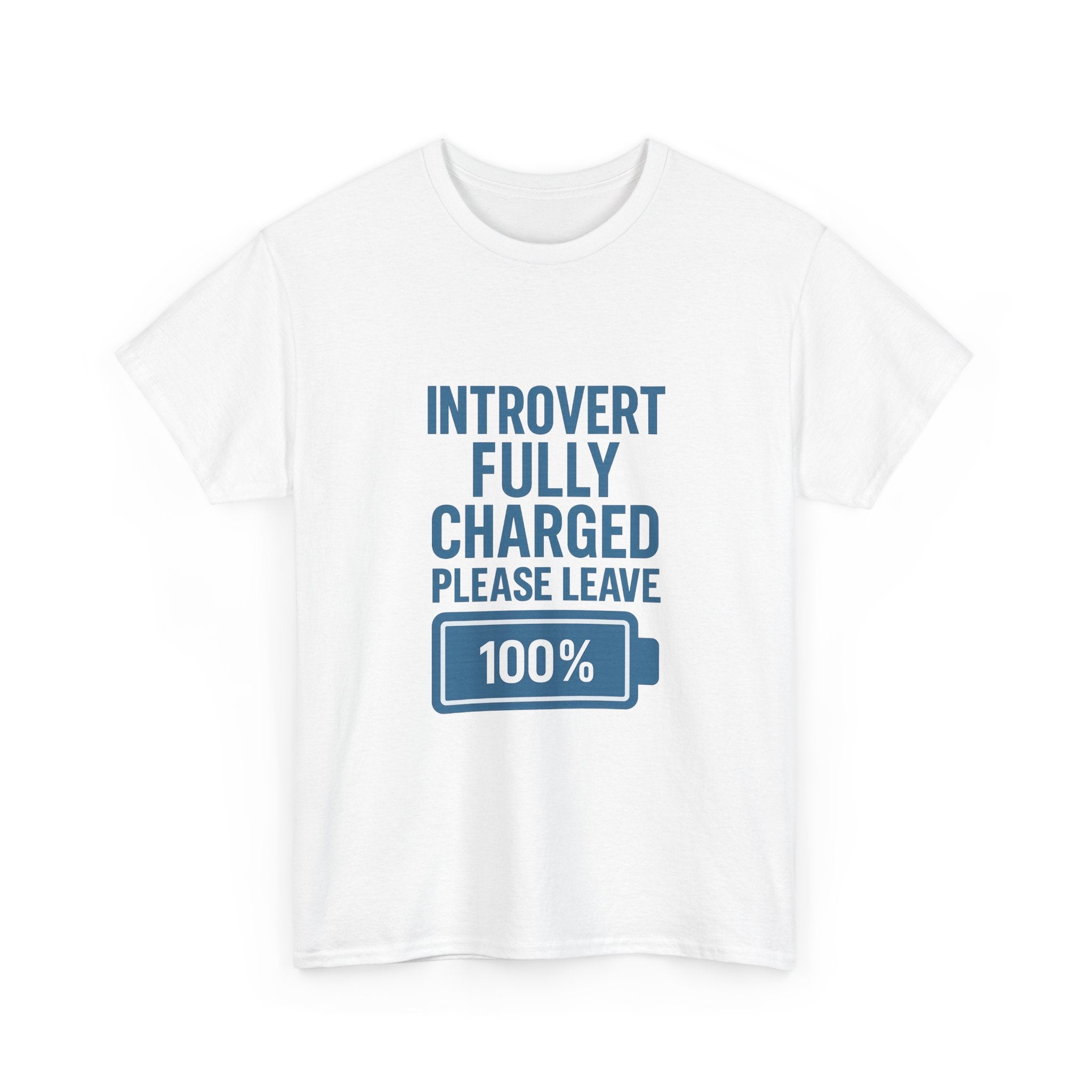 Introvert Fully Charged Please Leave T-Shirt | Unique Gift | Graphic Tee