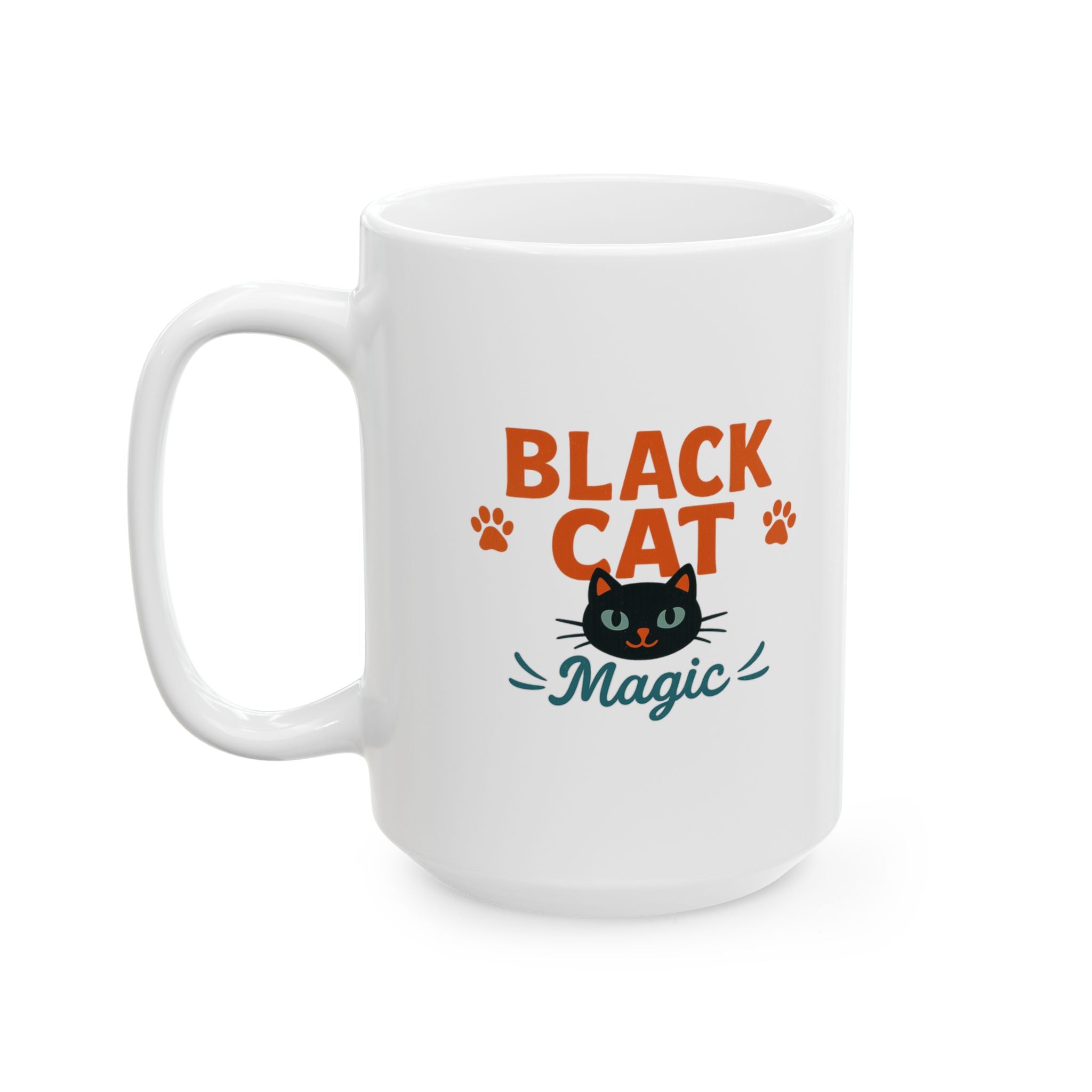 Life Is Blacker With A Black Cat Coffee Mug | Funny Cat Gift | Ceramic Mug