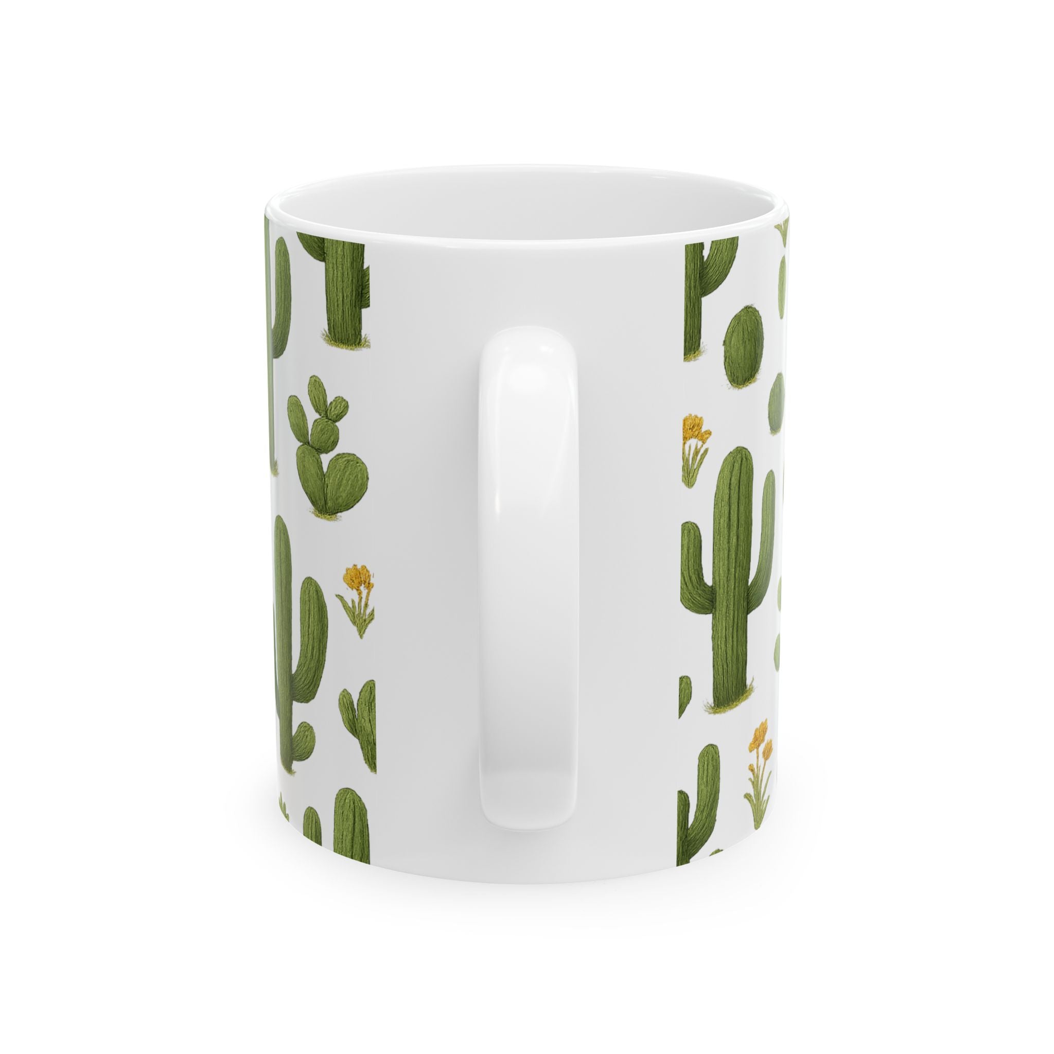 Botanical Saguaro Cactus Desert Pattern Coffee Mug | Cactus Lover Gift | Ceramic Mug