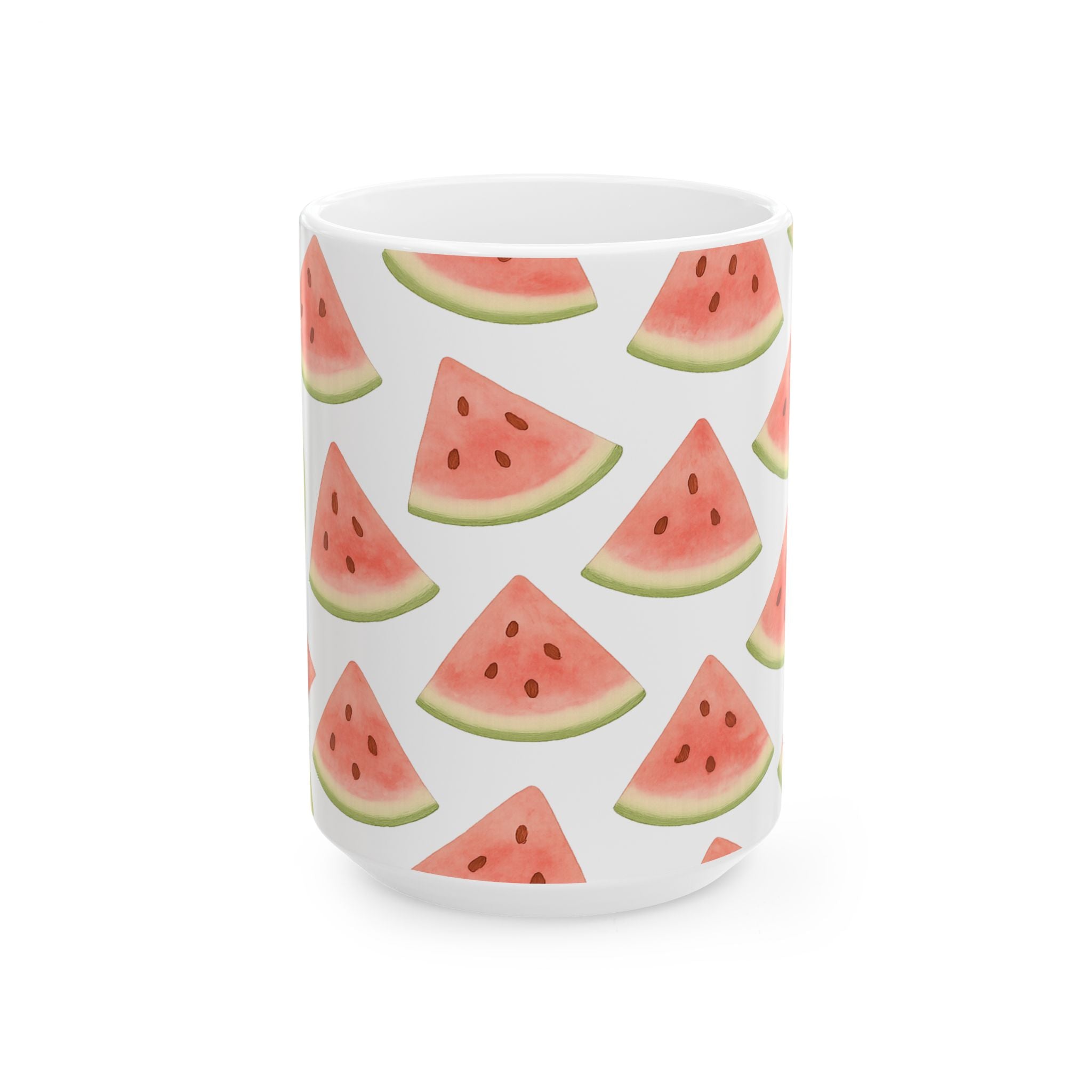Watercolor Watermelon Slices Full Wrap Coffee Mug | Fruit Gift | Ceramic Mug