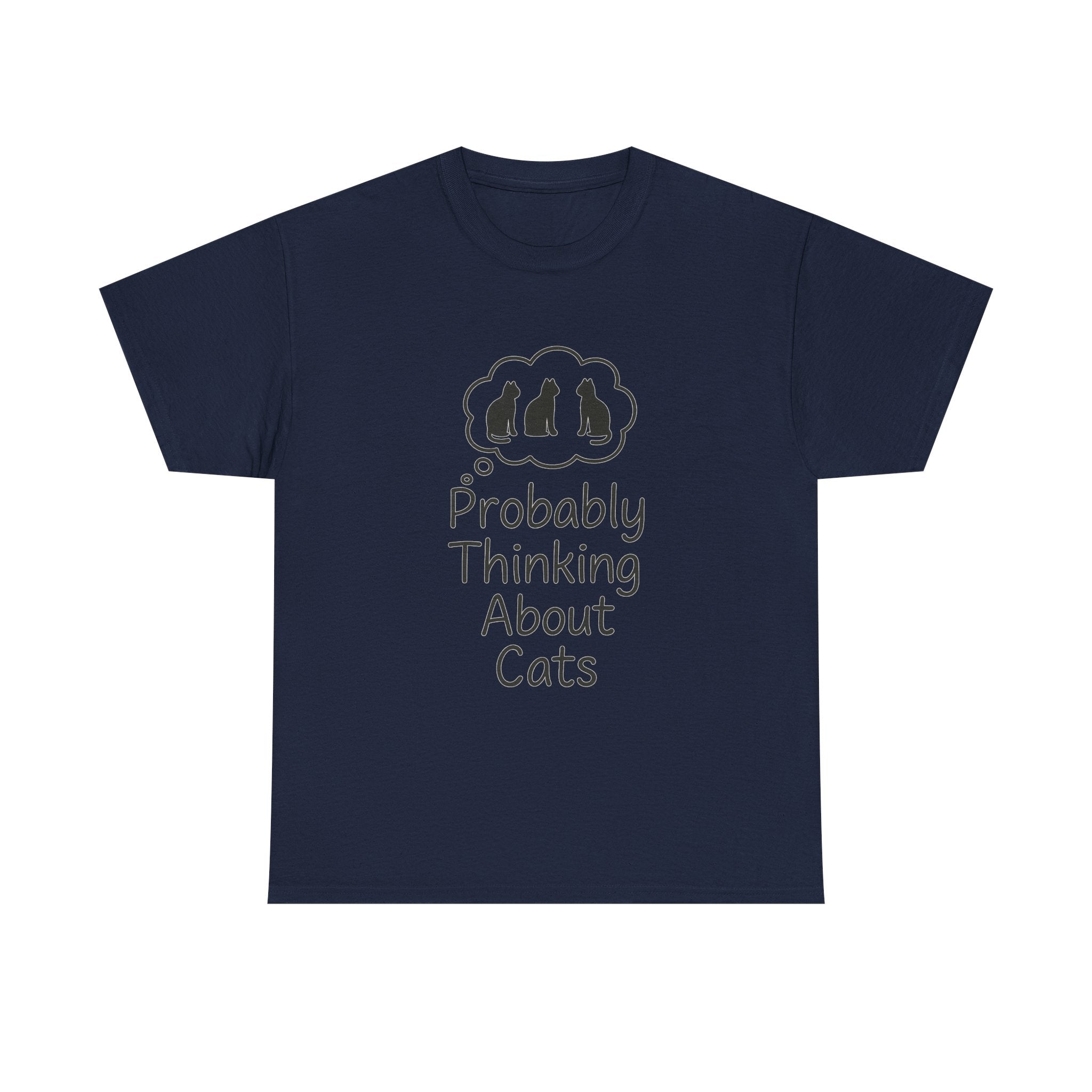 Probably Thinking About Cats Introvert T-Shirt | Cat Lover Gift | Graphic Tee