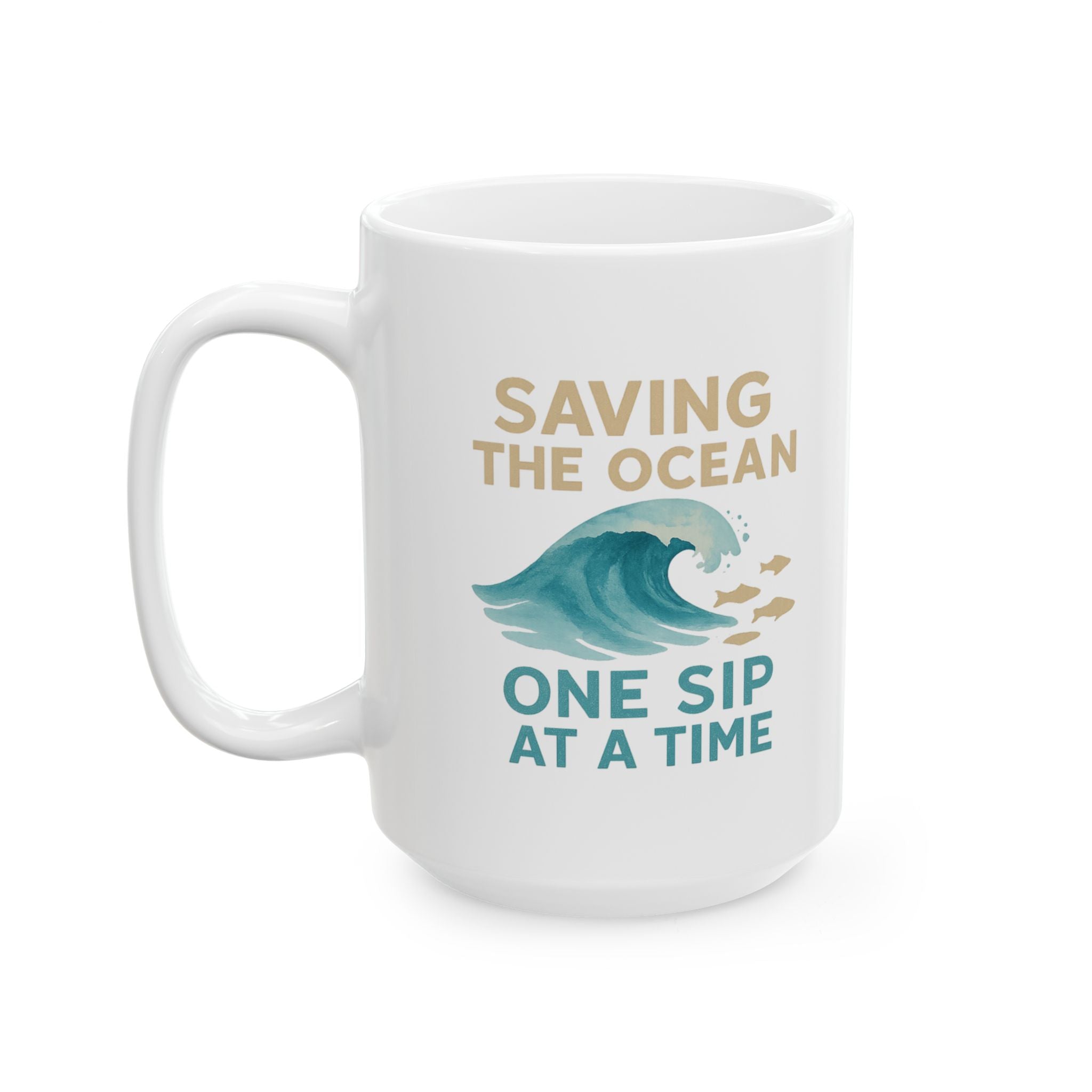Marine Biologist Saving The Ocean One Sip At A Time Coffee Mug | Unique Gift | Ceramic Mug