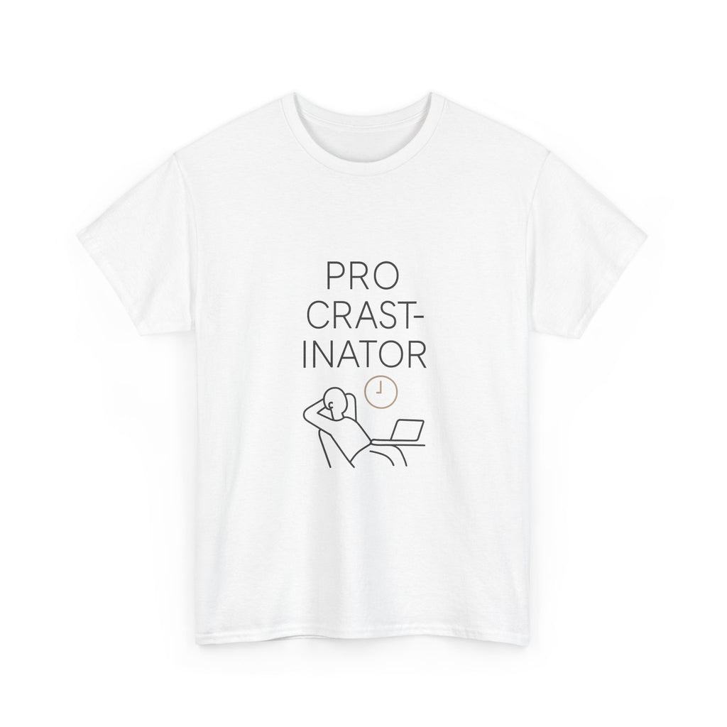 Powered By Procrastination T-Shirt | Funny Procrastinator Gift | Graphic Tee