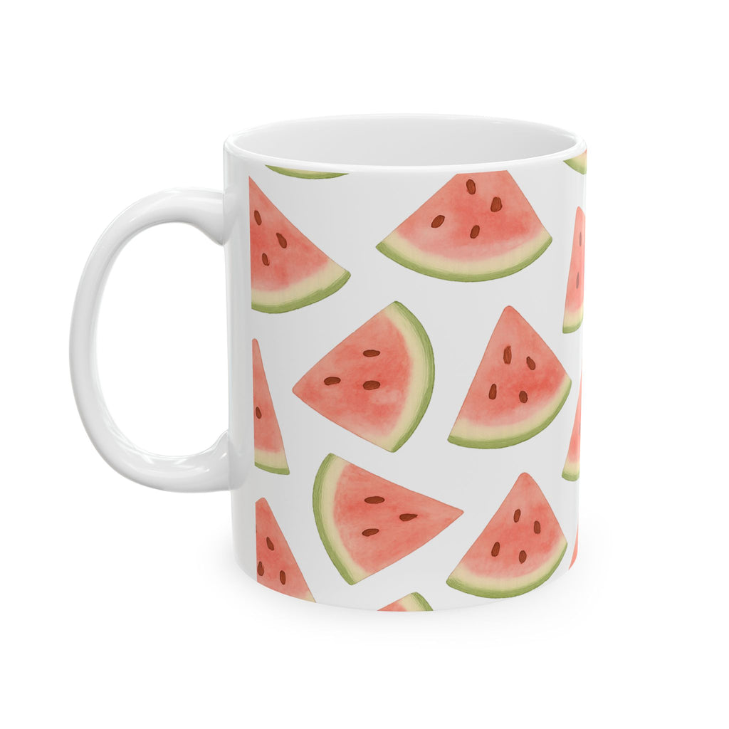 Watercolor Watermelon Slices Full Wrap Coffee Mug | Fruit Gift | Ceramic Mug
