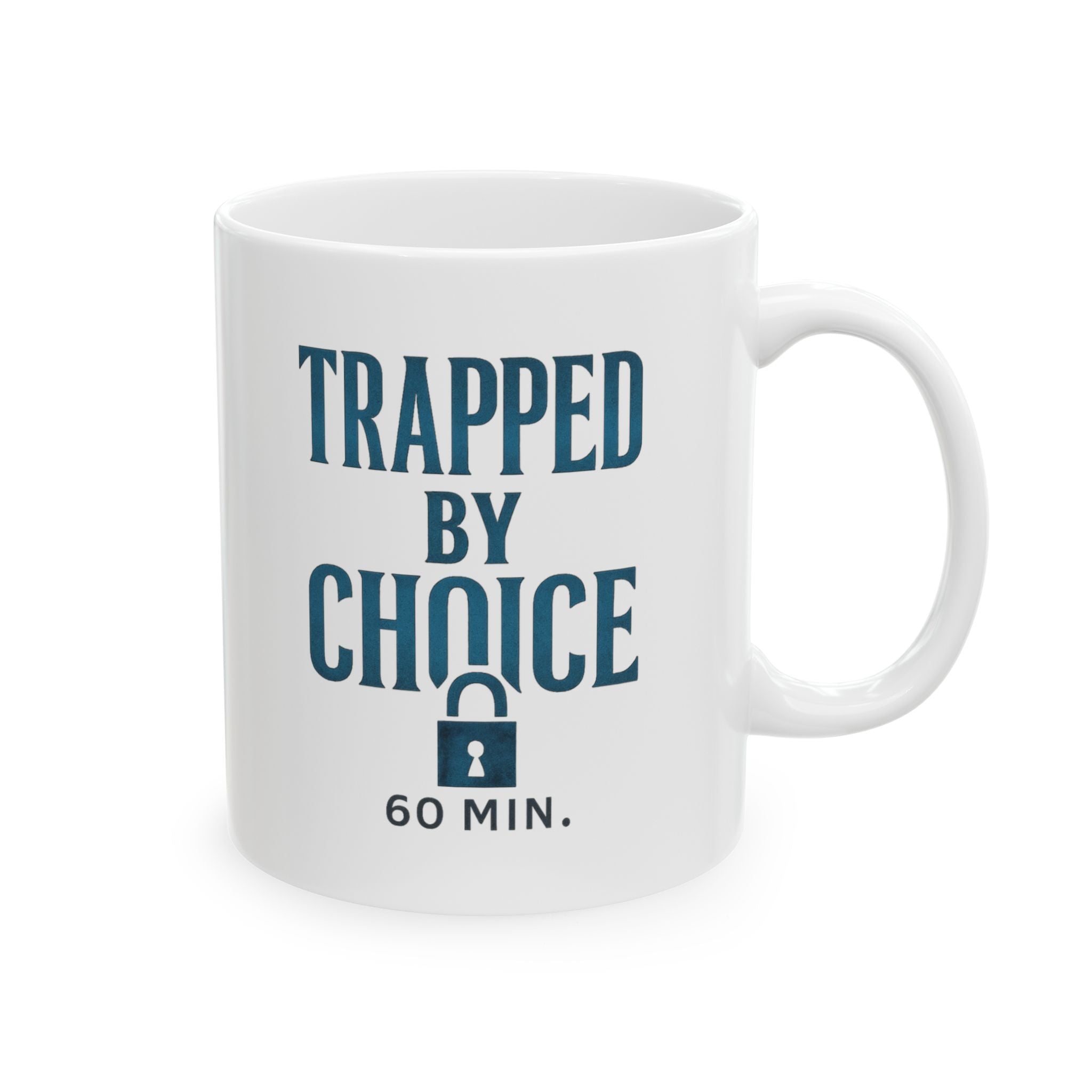 Escape Room Addict Trapped By Choice Coffee Mug | Unique Gift | Ceramic Mug