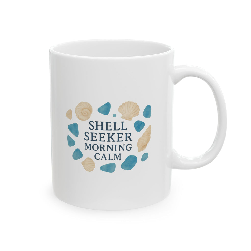 Beachcomber Shell Seeker Morning Calm Coffee Mug | Unique Gift | Ceramic Mug