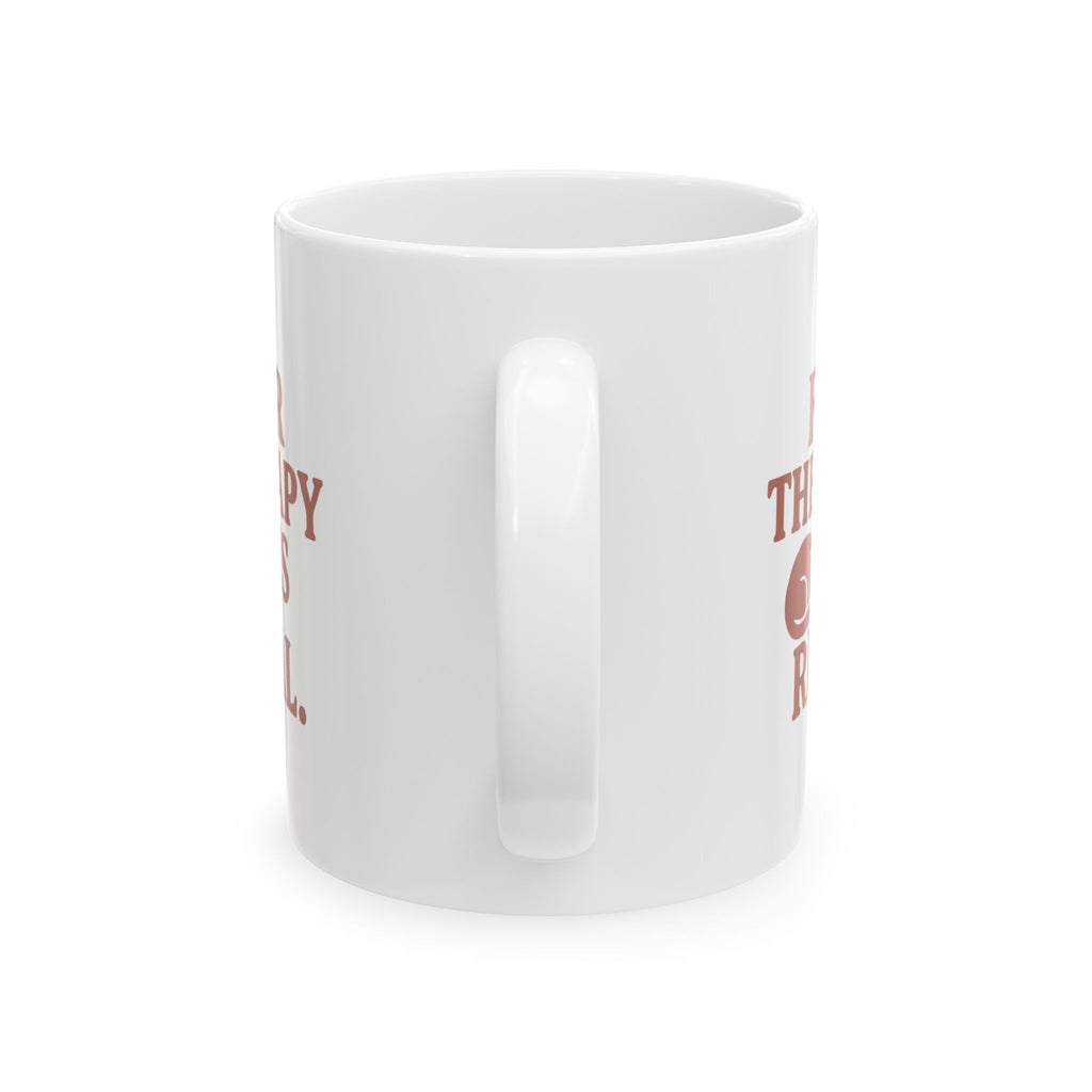 Cat Mom Fur Therapy Is Real Coffee Mug | Cat Lover Gift | Ceramic Mug