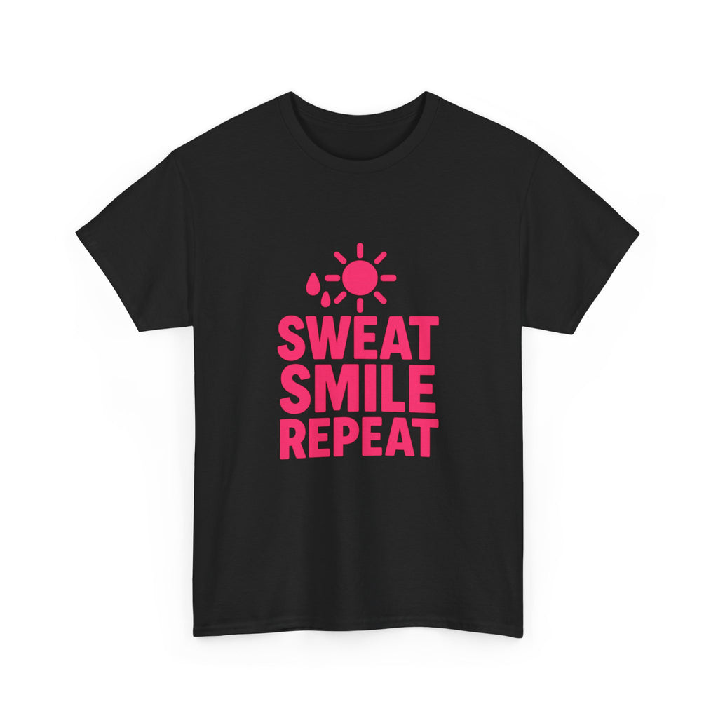 Fitness Lover Sweat Smile Repeat T-Shirt | Unique Gift | Graphic Tee