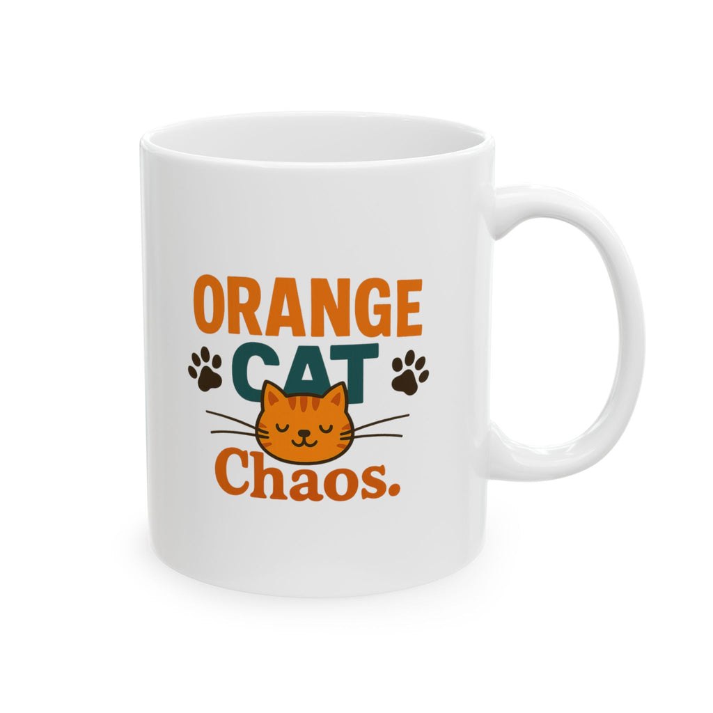 Orange Cat Owner Know The Chaos Coffee Mug | Funny Cat Gift | Ceramic Mug