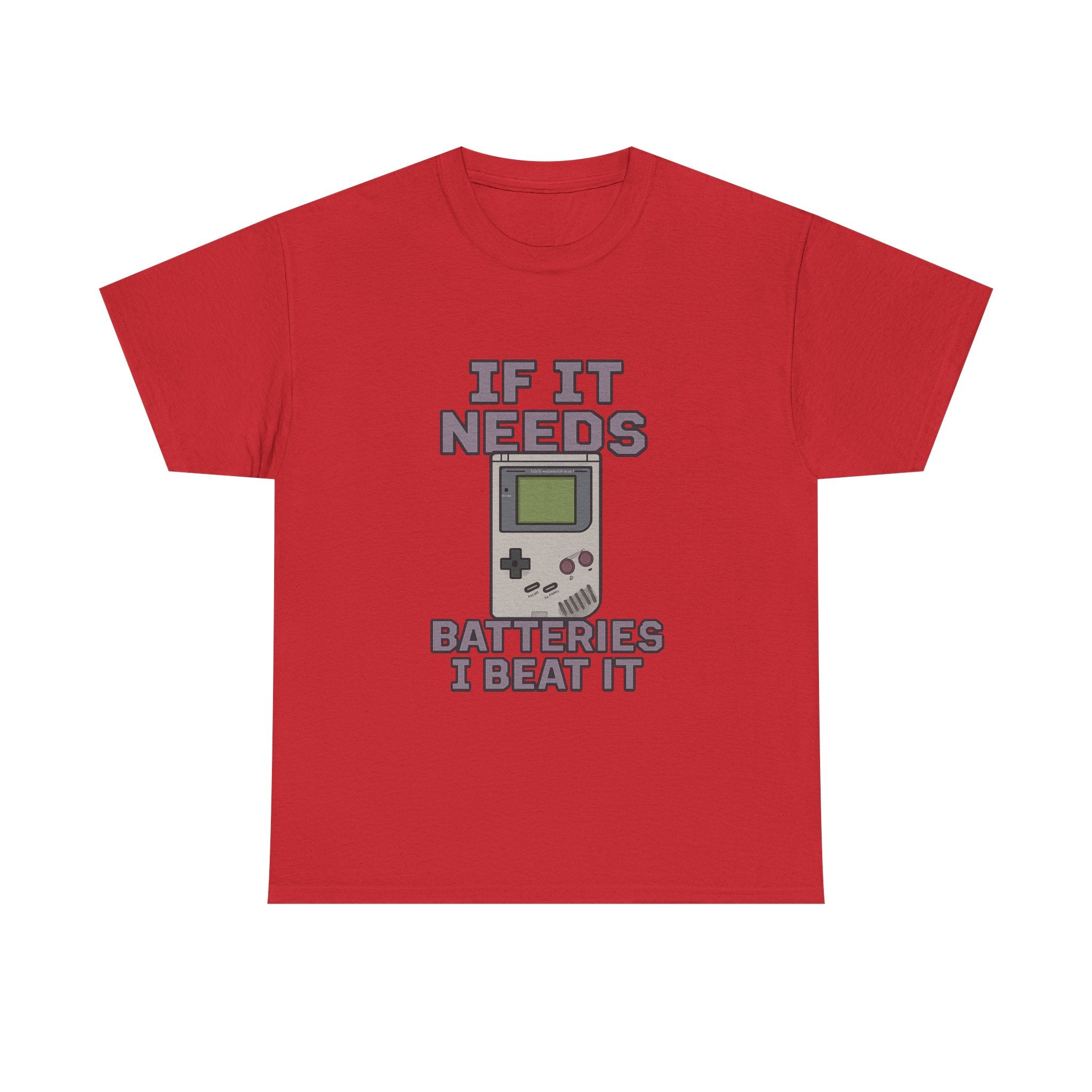 Vintage Gamer If It Needs Batteries I Beat It T-Shirt | Unique Gift | Graphic Tee