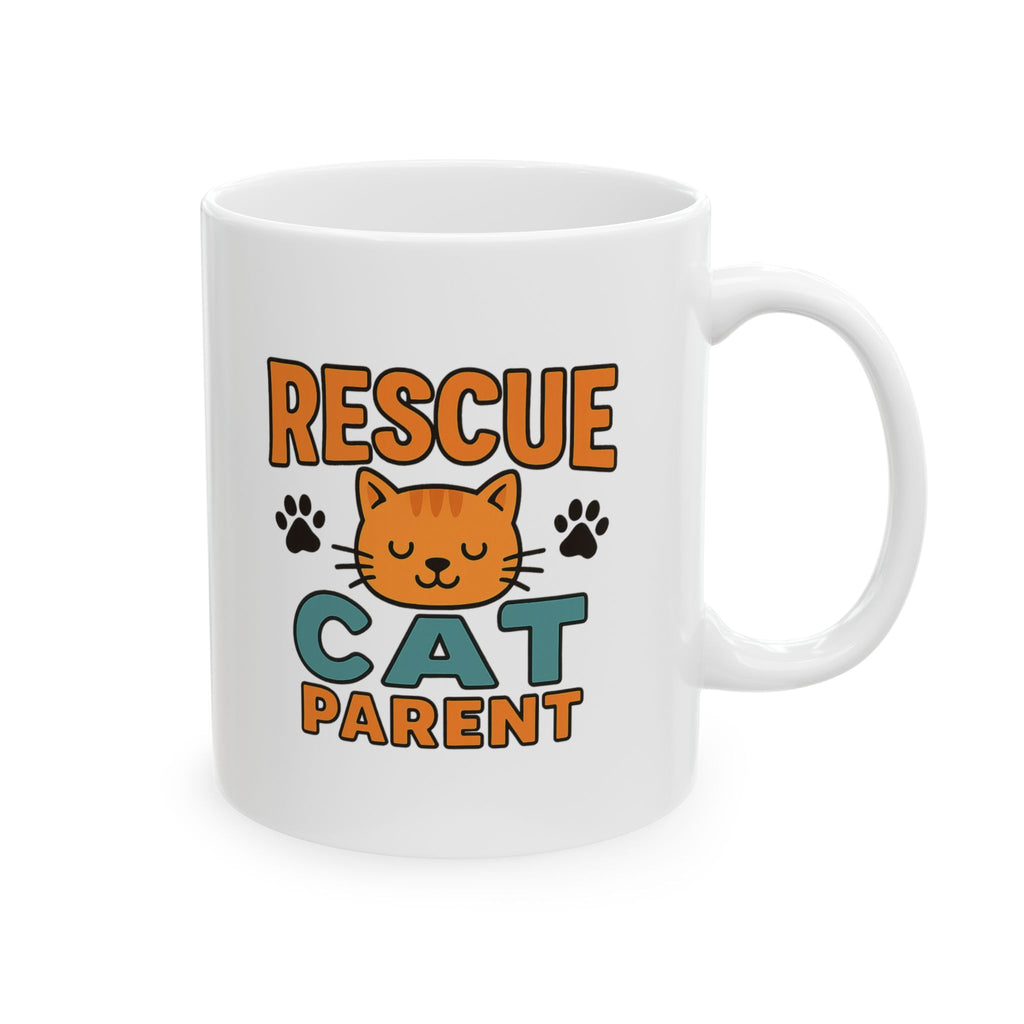 Proud Rescue Cat Parent Coffee Mug | Shelter Adoption Gift | Ceramic Mug