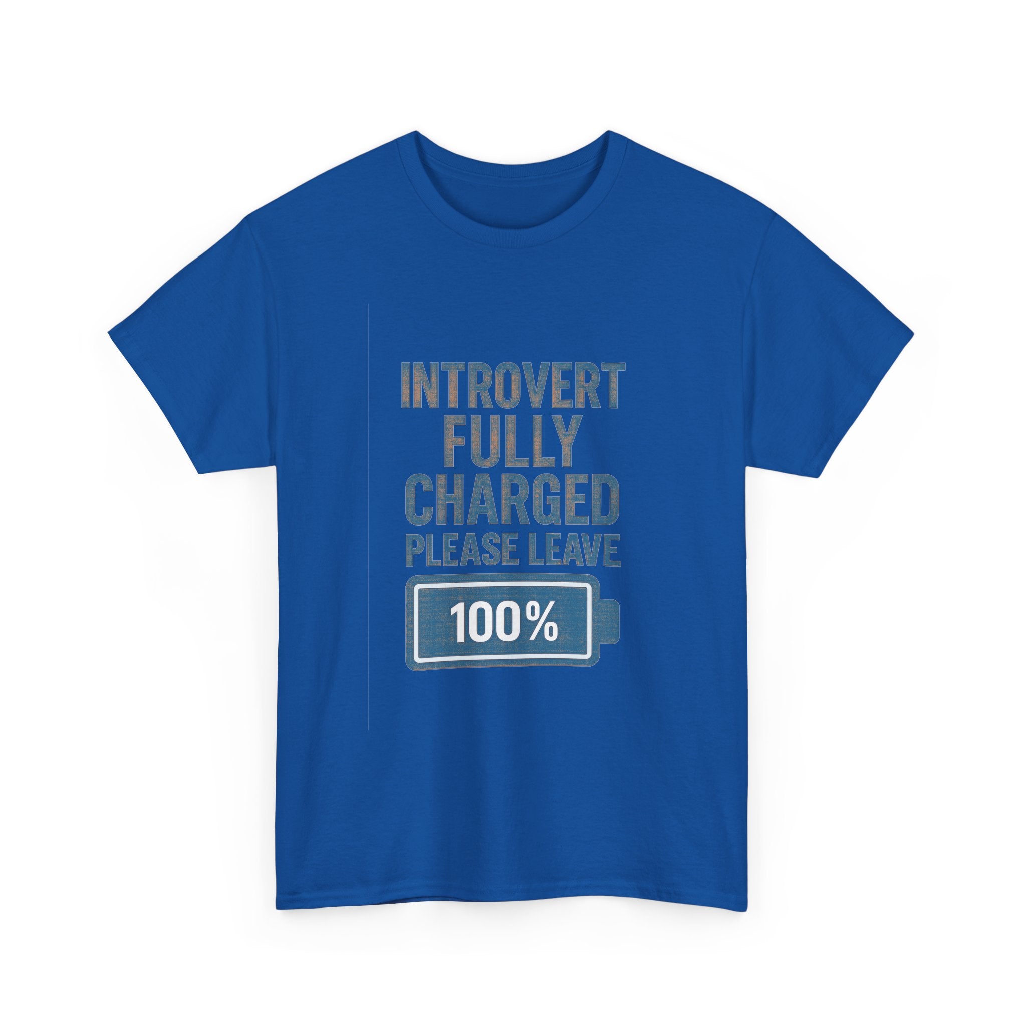 Introvert Fully Charged Please Leave T-Shirt | Unique Gift | Graphic Tee