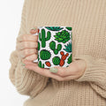 Bold Desert Garden Succulents Full Wrap Coffee Mug | Cactus Gift | Ceramic Mug